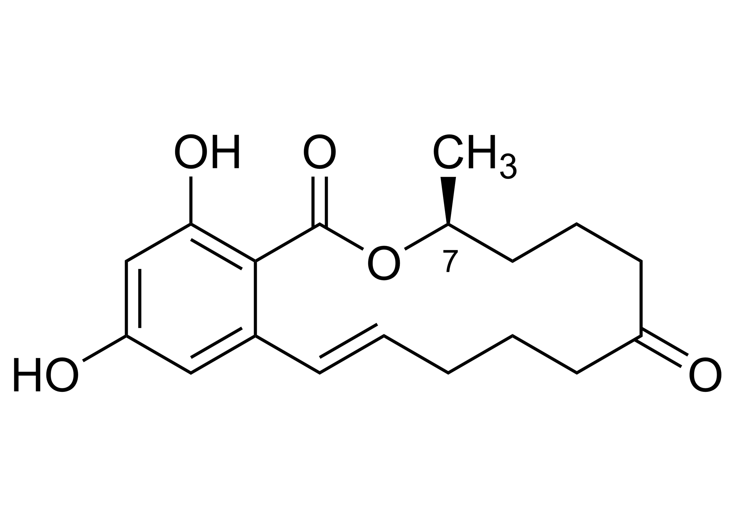 Zearalenone reference standard molecular structure for LC-MS/MS and GC-MS