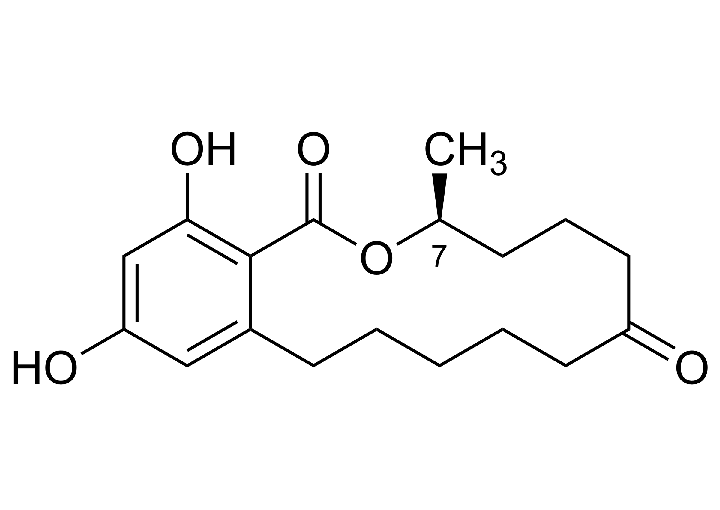 Zearalanone reference standard molecular structure for LC-MS/MS and GC-MS