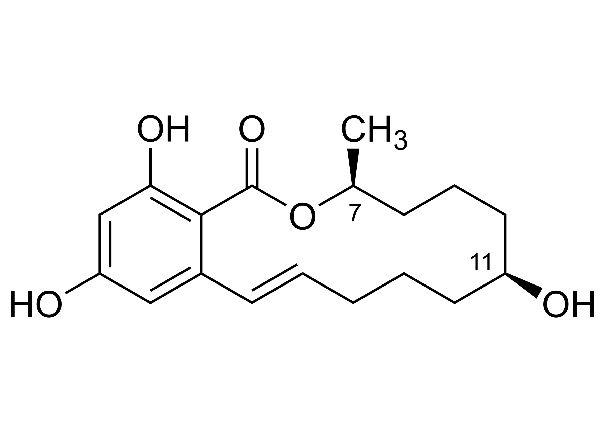 beta Zearalenol molecular structure reference standard for LC-MS/MS and GC-MS (CAS 71030-11-0)
