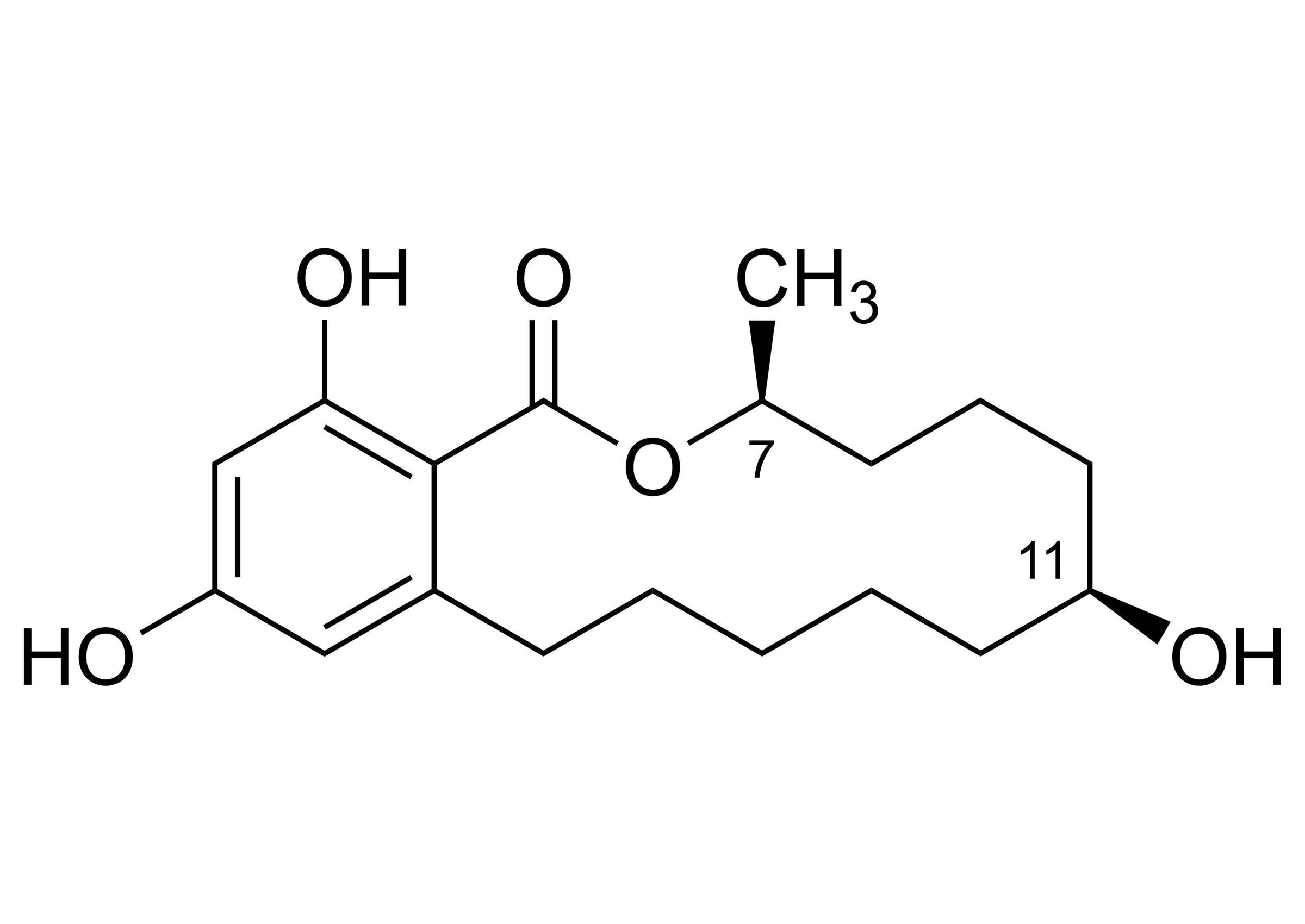 Taleranol beta-Zearalanol molecular structure reference standard for LC-MS/MS and GC-MS
