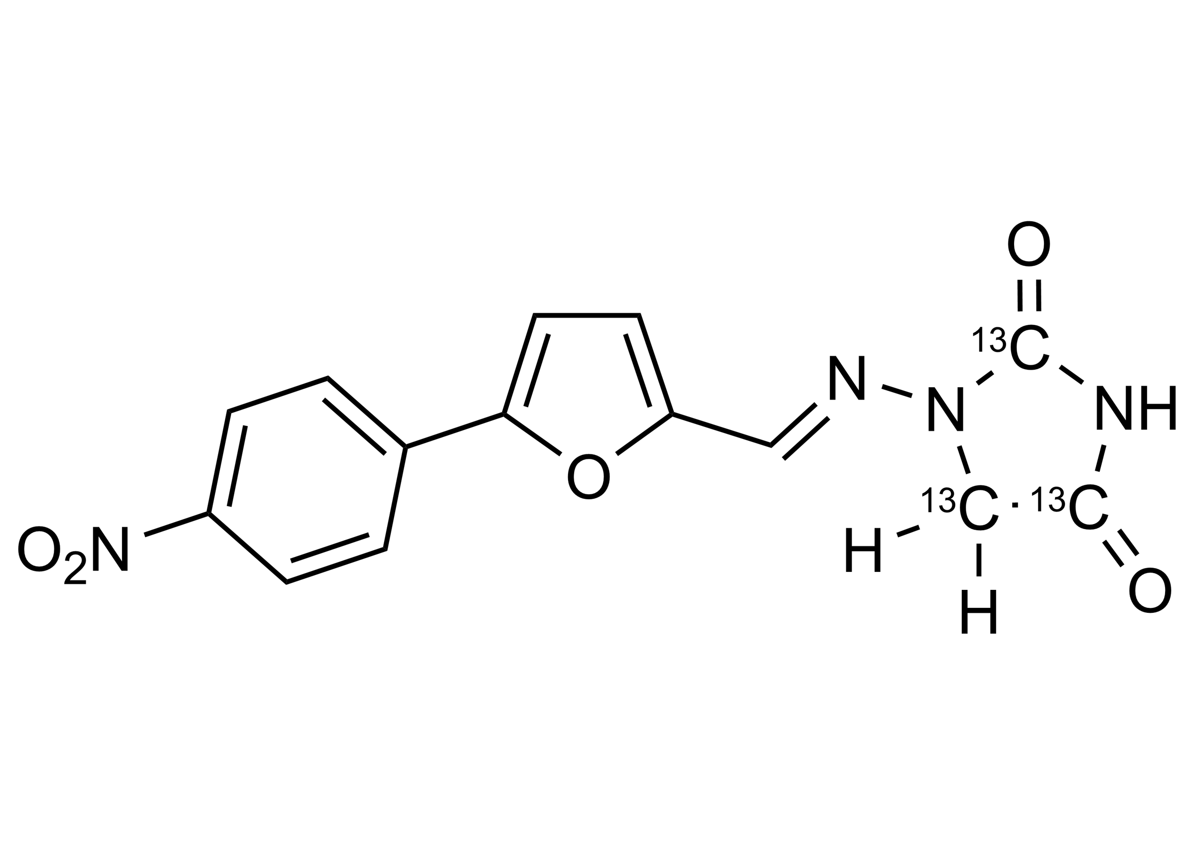 Dantrolene-13C3 reference standard molecular structure for LC-MS/MS and GC-MS calibration