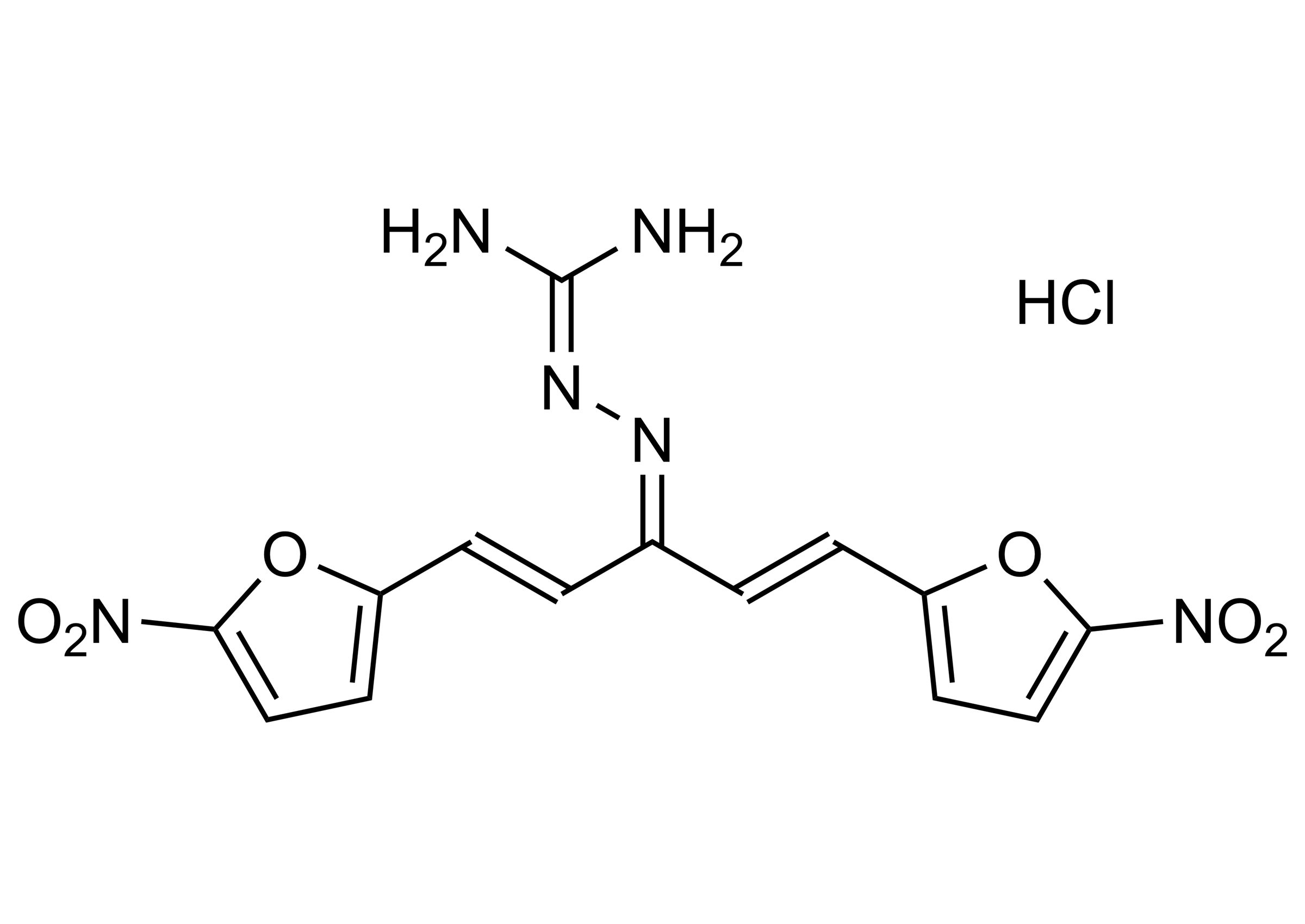 Nitrovin hydrochloride reference standard molecular structure for LC MS MS and GC MS analysis