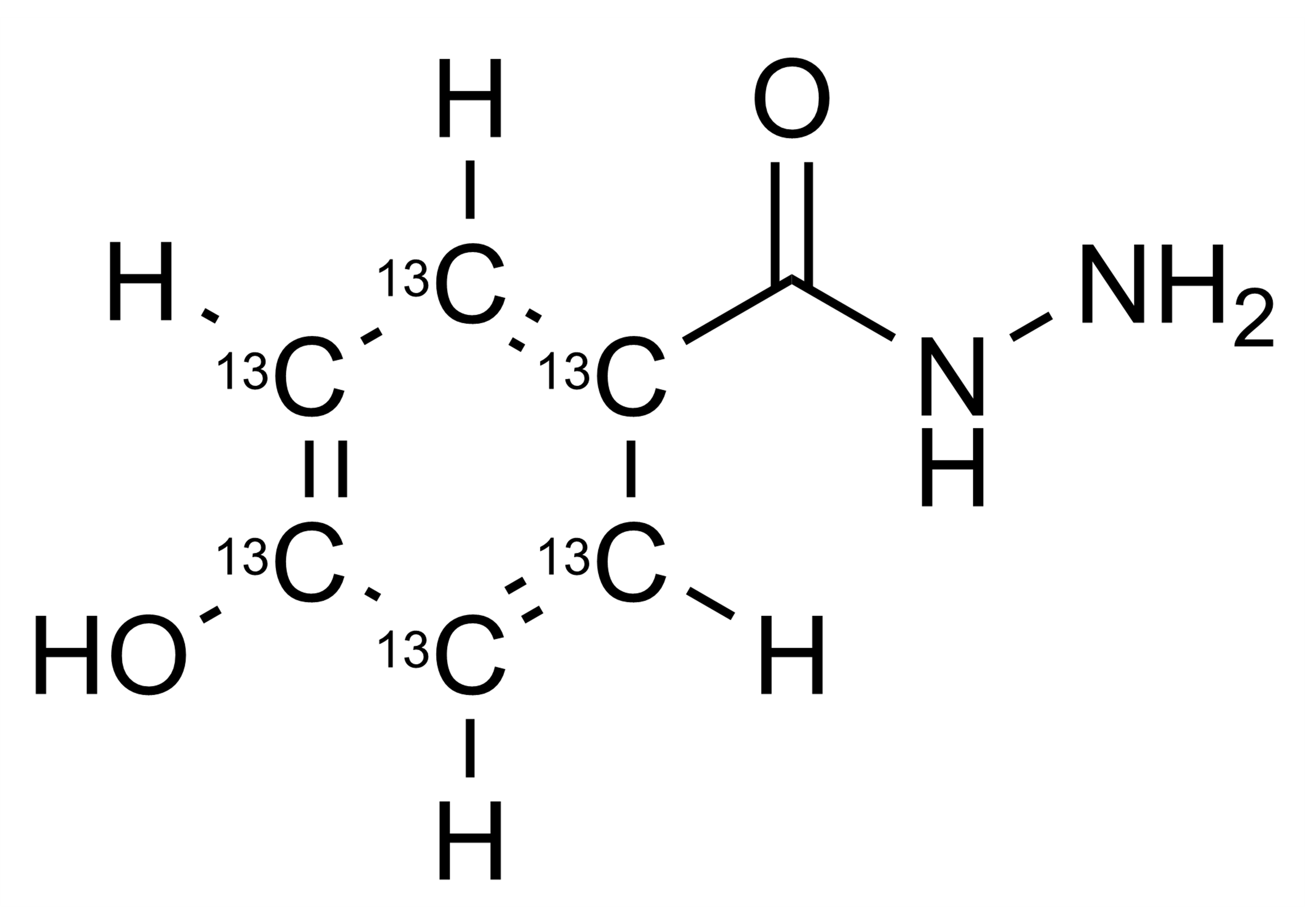 4-Hydroxybenzhydrazide-13C6 reference standard for LC-MS/MS and GC-MS quantification