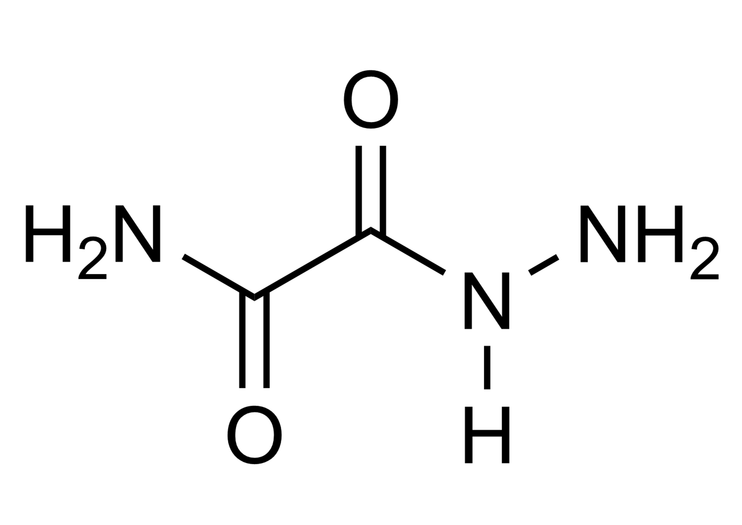 Oxamic acid hydrazide molecular structure reference standard (CAS 515-96-8) for LC-MS/MS and GC-MS