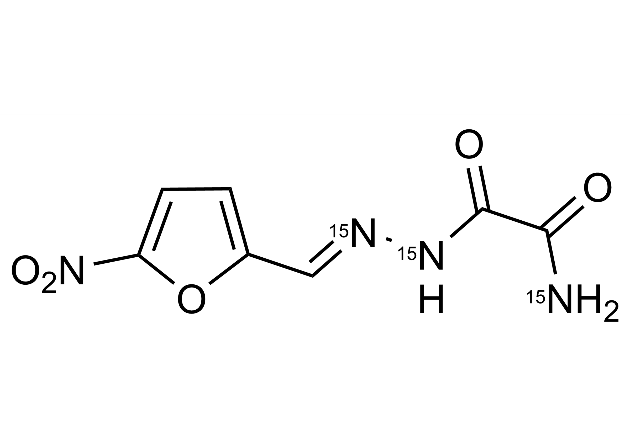 Nifuraldezone-15N3 reference standard molecular structure for LC-MS/MS and GC-MS quantification