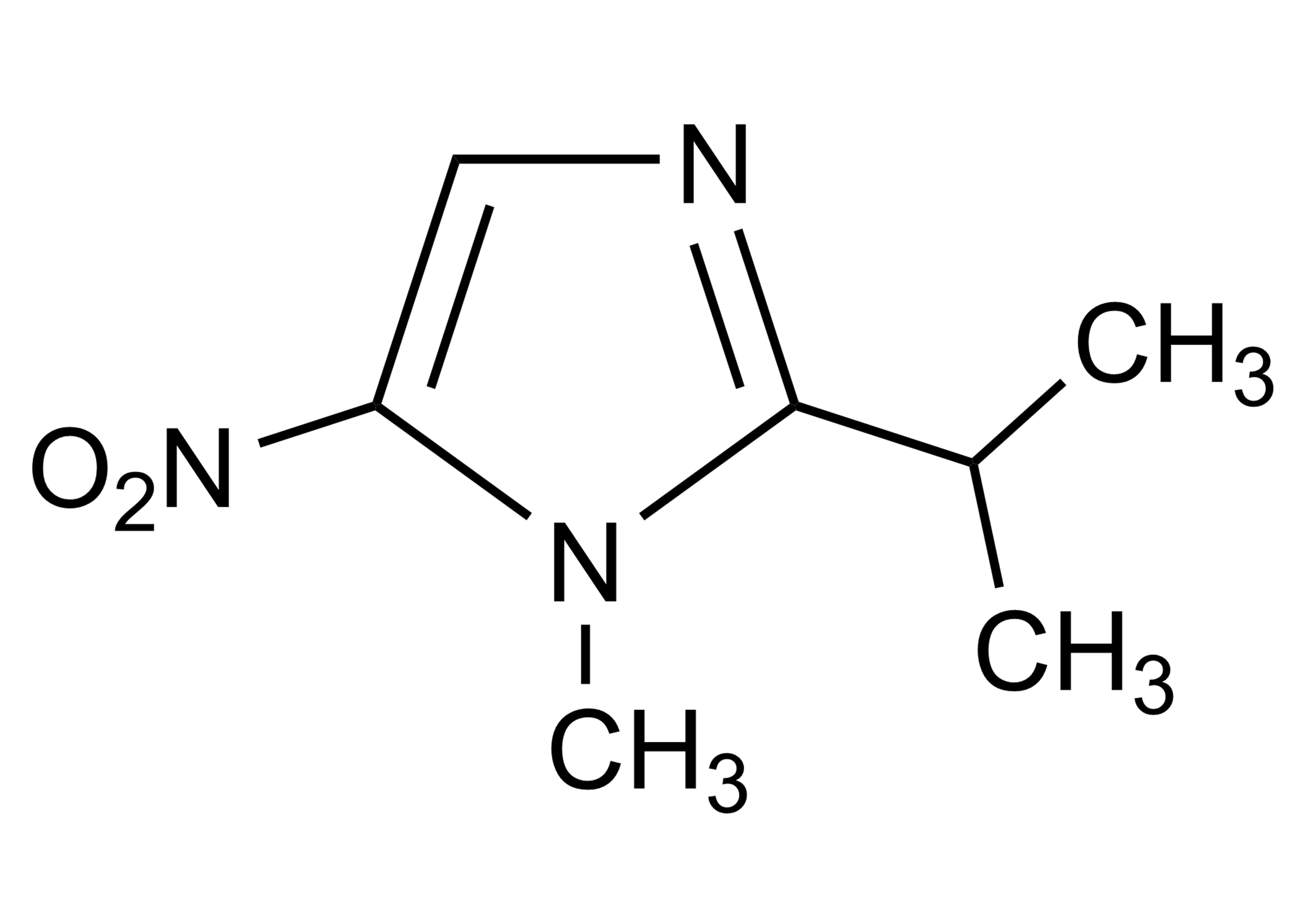 Ipronidazole reference standard molecular structure (CAS 14885-29-1)