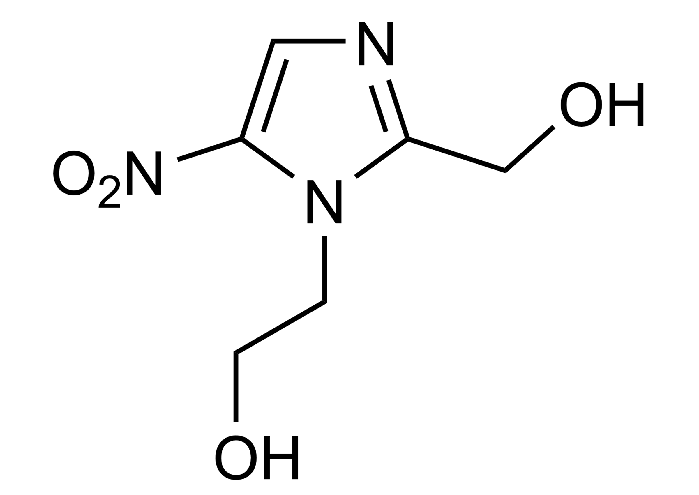 Metronidazole OH MNZOH reference standard structure for LC-MS/MS (CAS 4812-40-2)