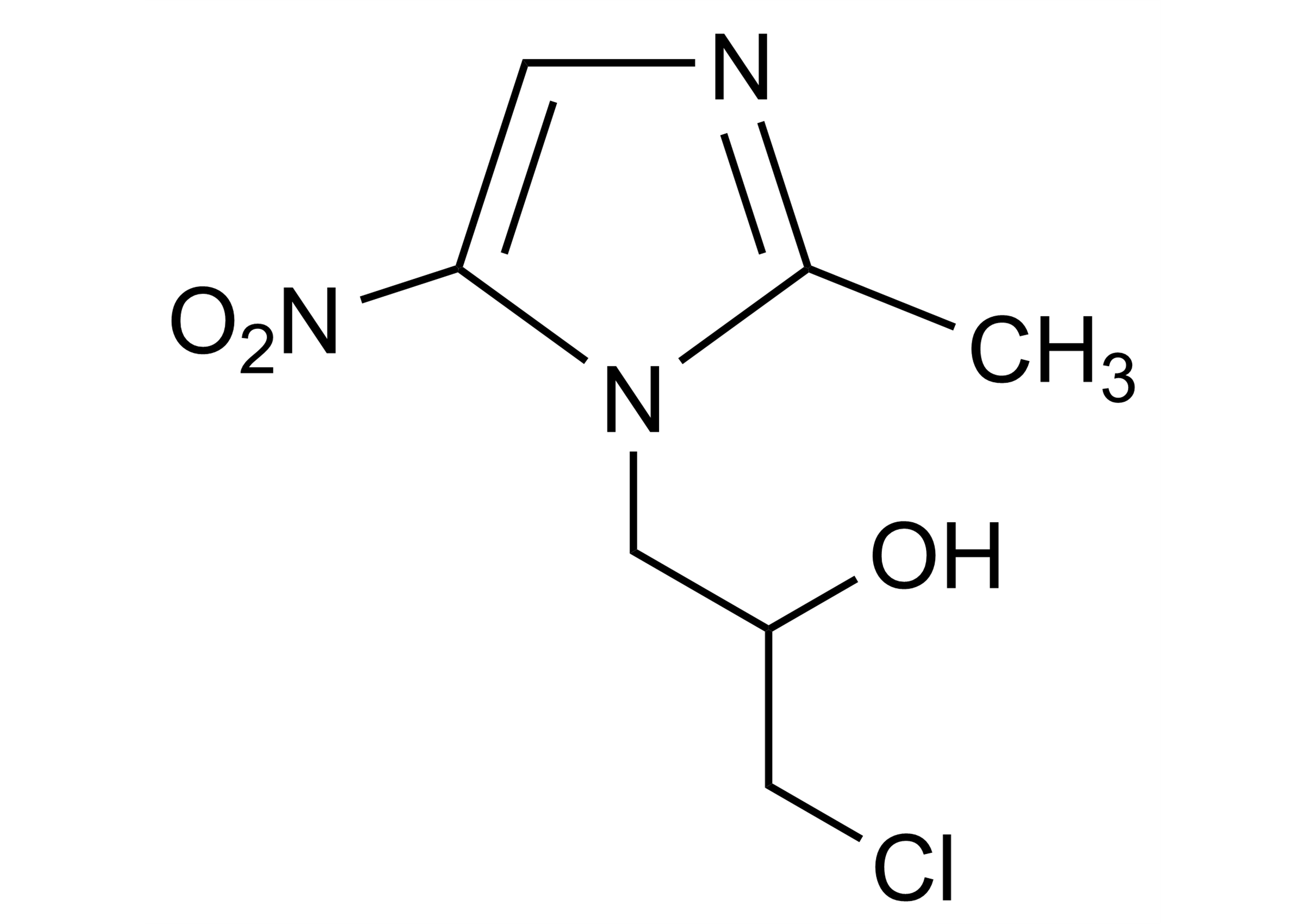 Ornidazole reference standard molecular structure for LC-MS/MS and GC-MS calibration