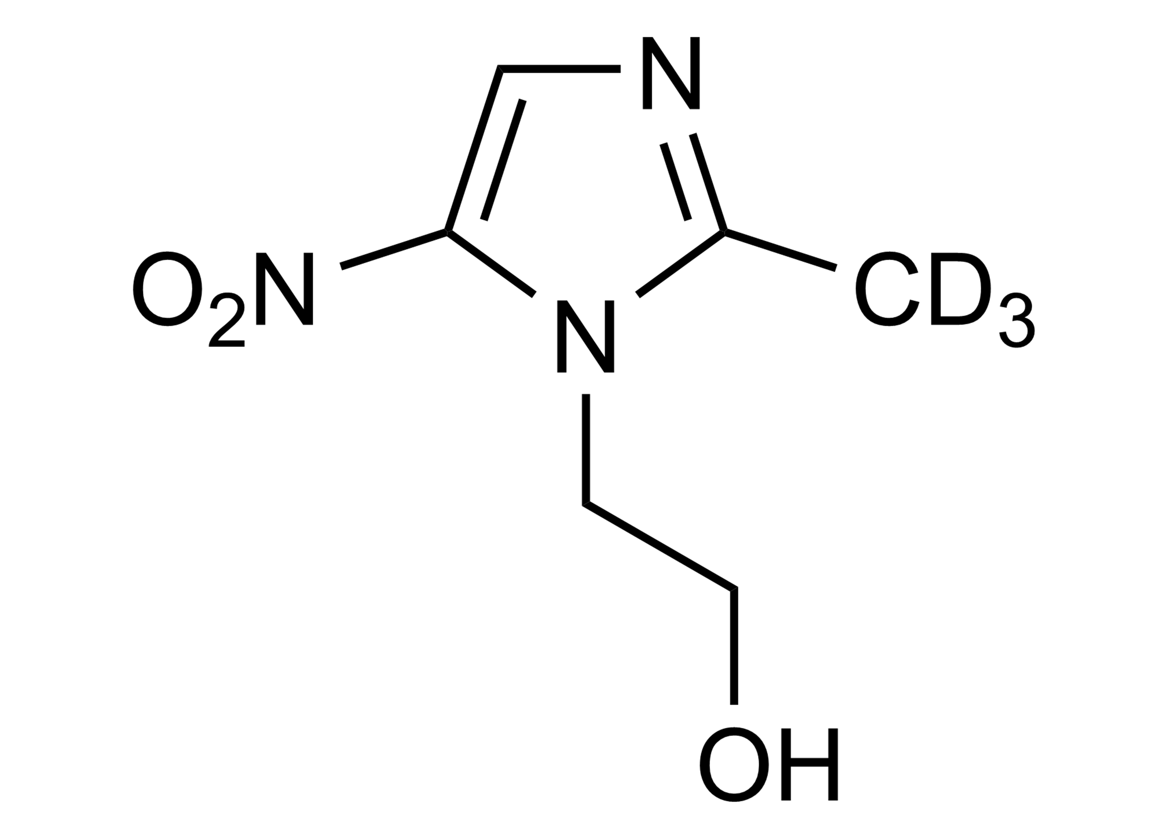Metronidazole-D3 reference standard molecular structure