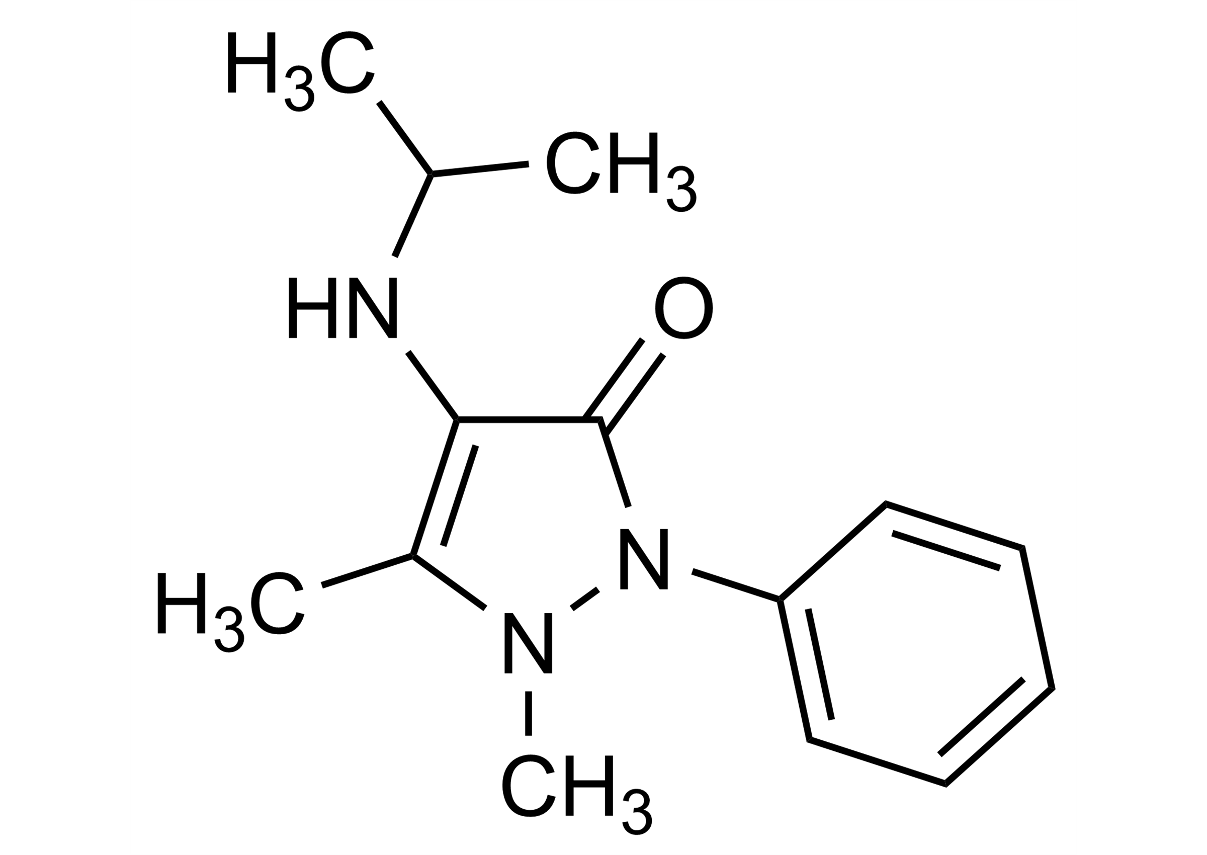 Isopropylaminoantipyrine IPAA Ramifenazon Reference Standard Structure (CAS 3615-24-5) Isopropylaminoantipyrine IPAA Ramifenazon reference standard molecular structure (CAS 3615-24-5)