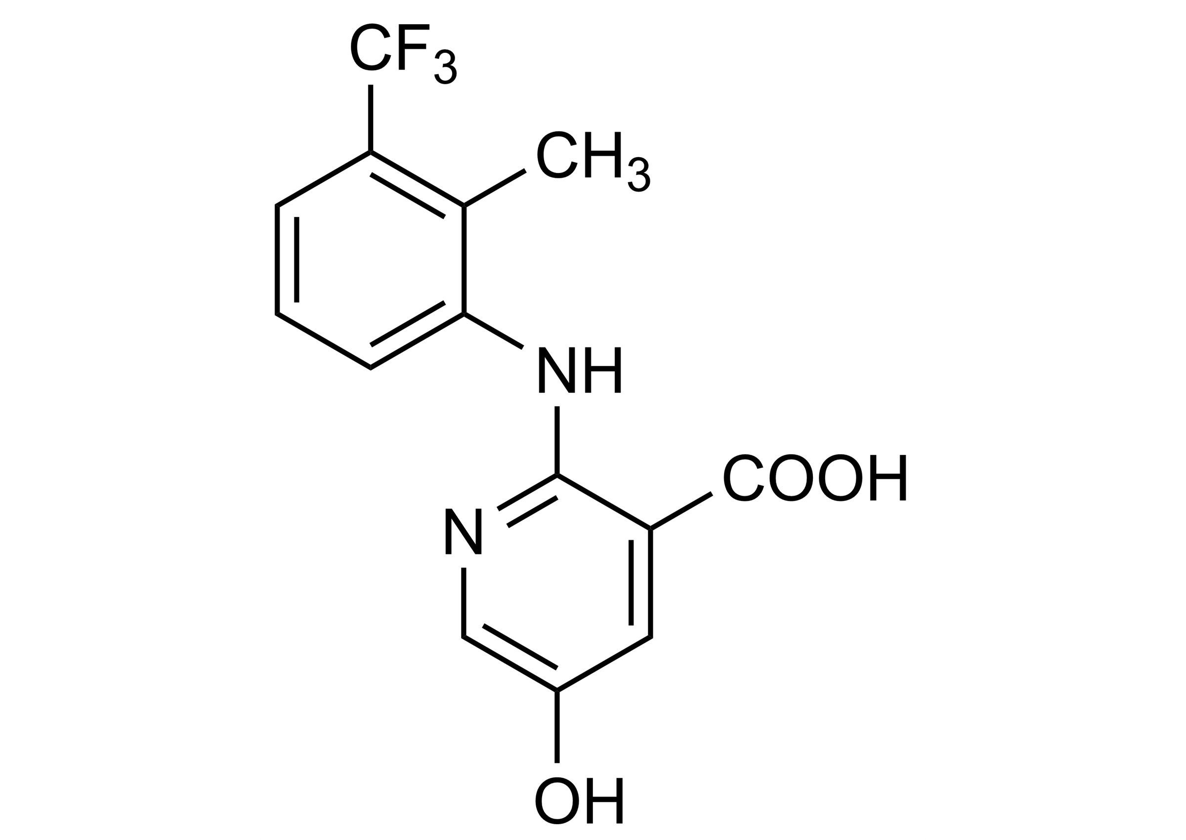5-Hydroxyflunixin Reference Standard Structure (CAS 75369-61-8) 5-Hydroxyflunixin molecular structure reference standard for LC-MS/MS and GC-MS