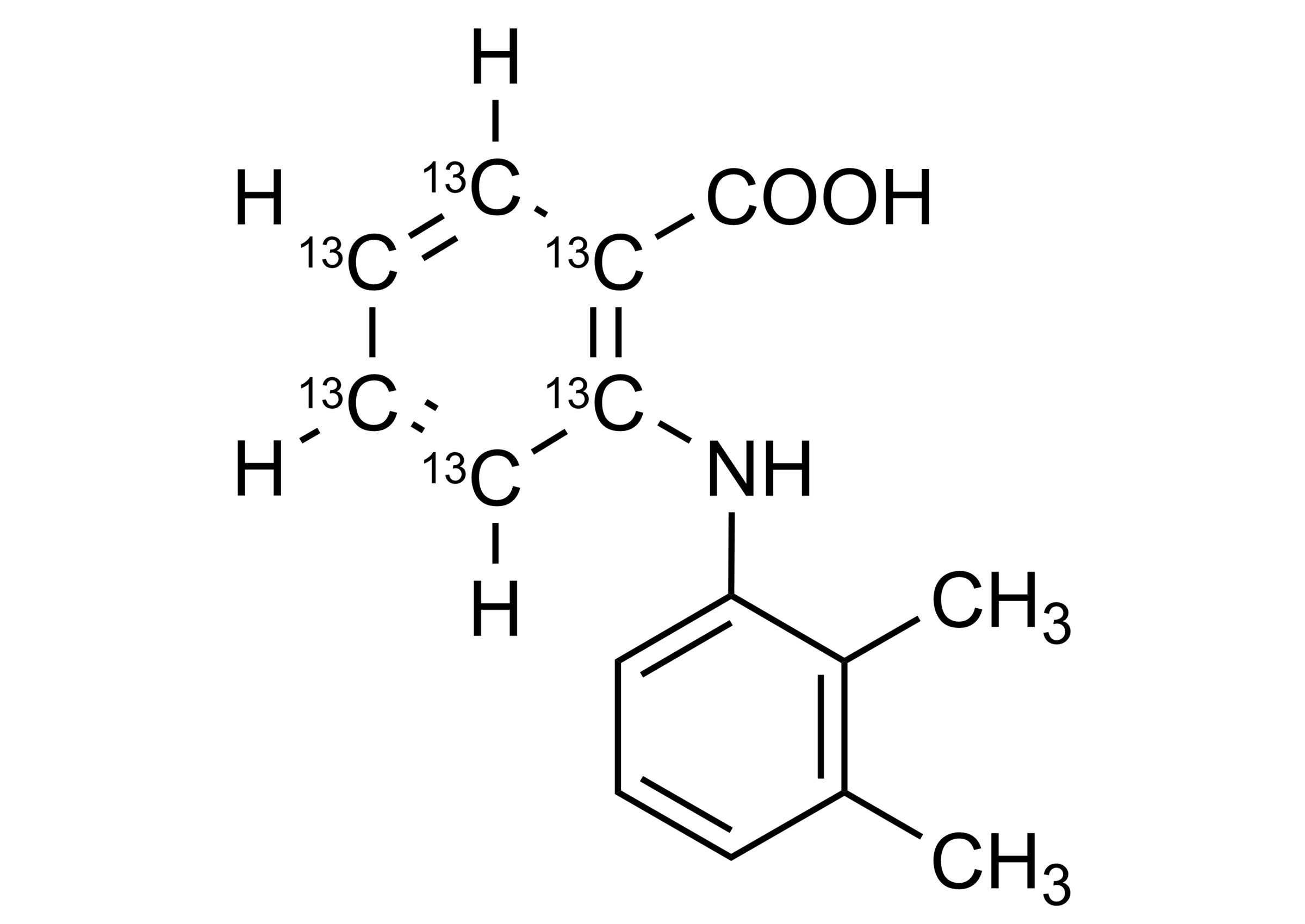 Mefenamic acid-13C6 reference standard structure for LC-MS/MS and GC-MS