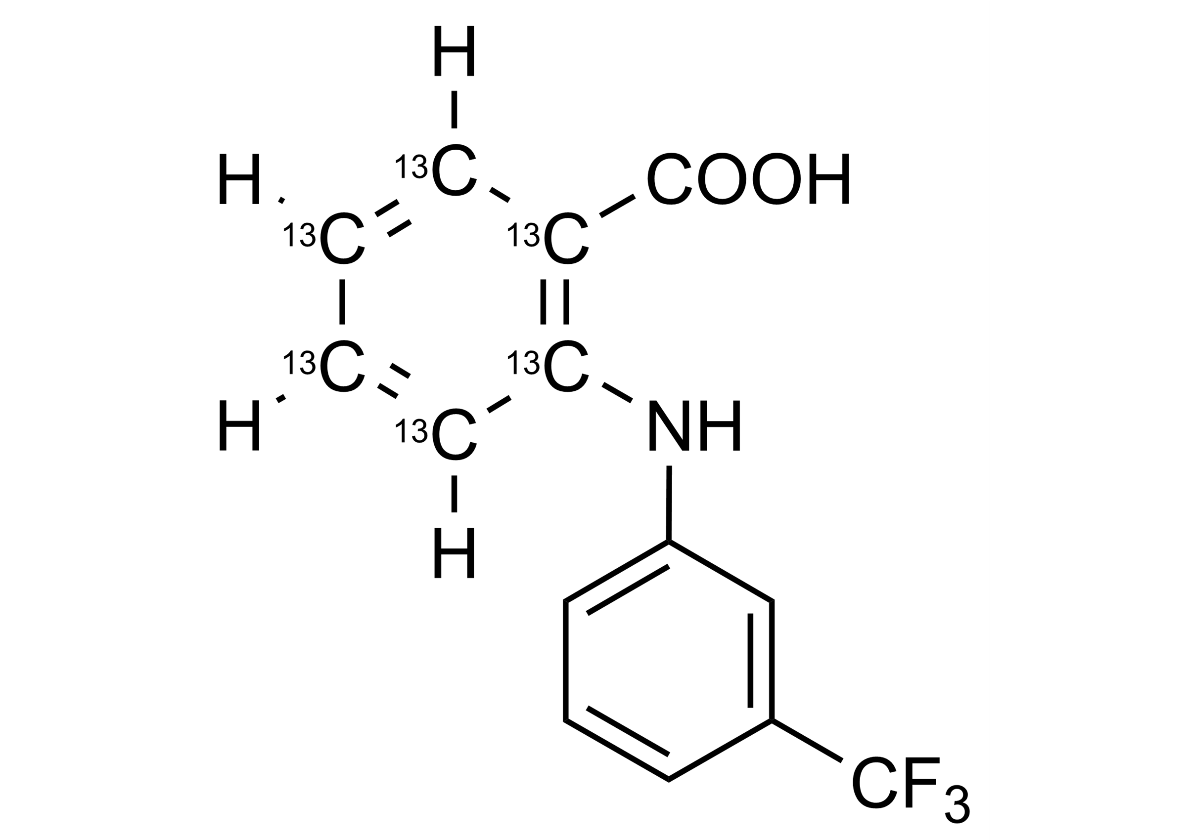 Flufenamic acid-13C6 reference standard molecular structure (CAS 1325559-30-5)