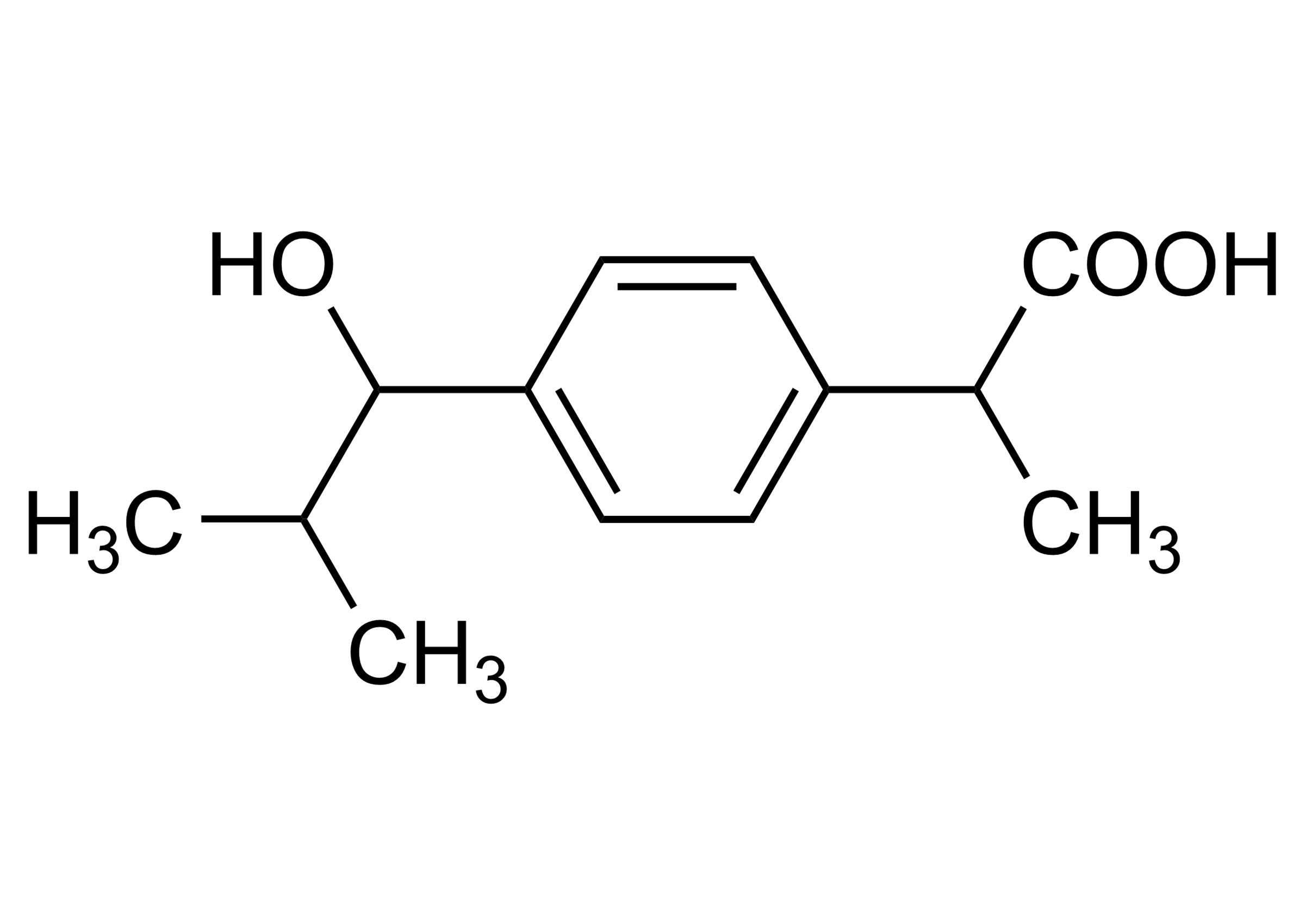 1-Hydroxyibuprofen reference standard molecular structure image