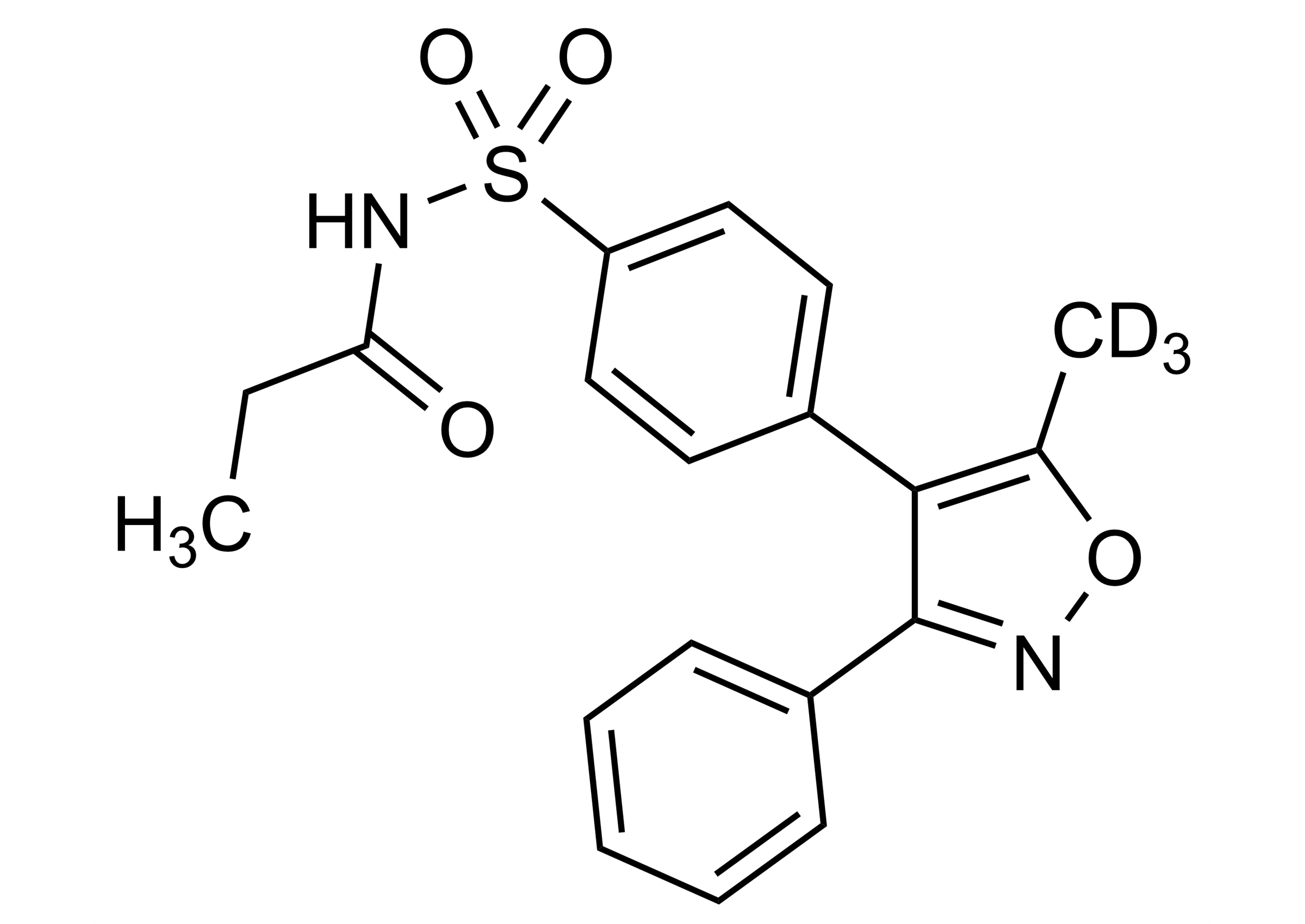 Parecoxib D3 molecular structure deuterated reference standard for LC-MS/MS and GC-MS