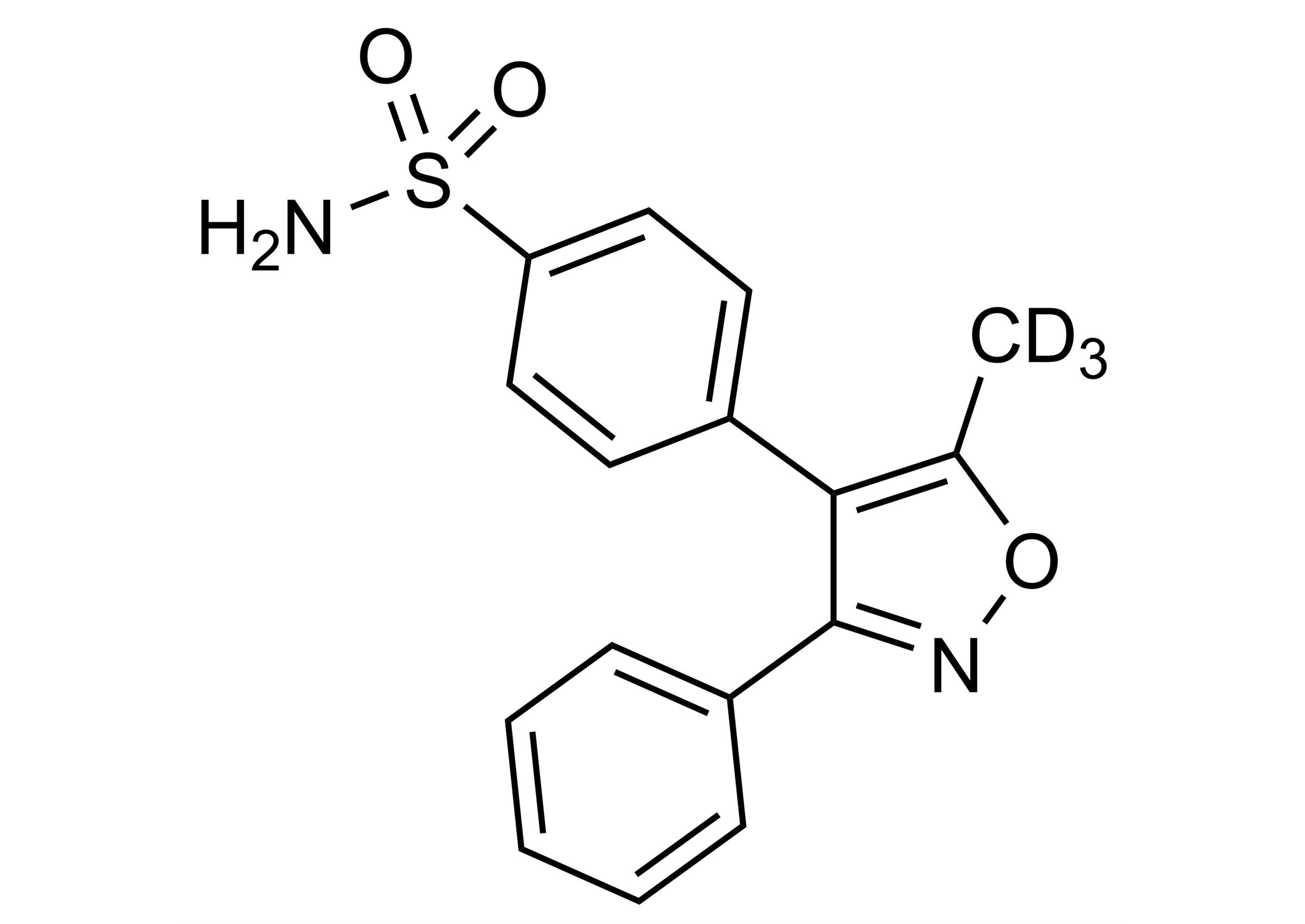 Valdecoxib-D3 molecular structure reference standard for LC-MS/MS quantification (CAS 1219794-90-7)