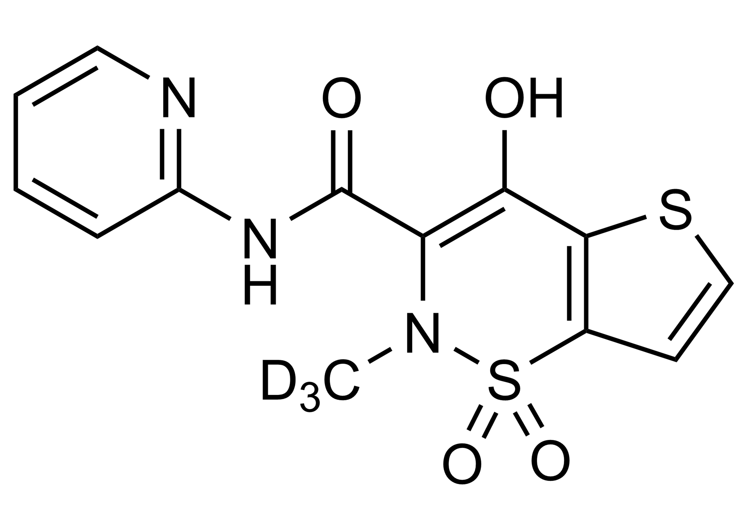 Tenoxicam D3 reference standard molecular structure for LC-MS/MS and GC-MS