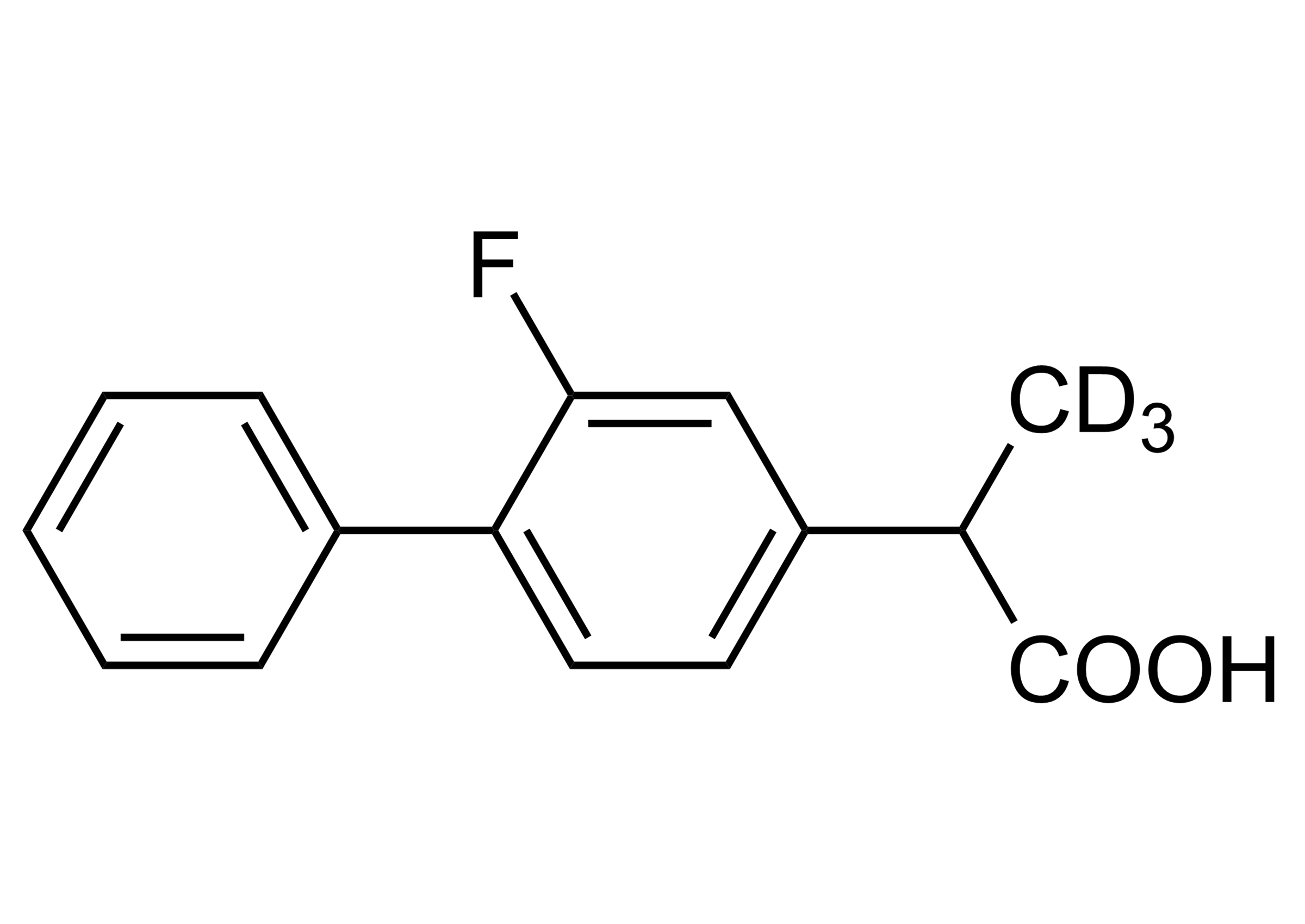 Flurbiprofen D3 molecular structure reference standard for LC-MS/MS and GC-MS calibration