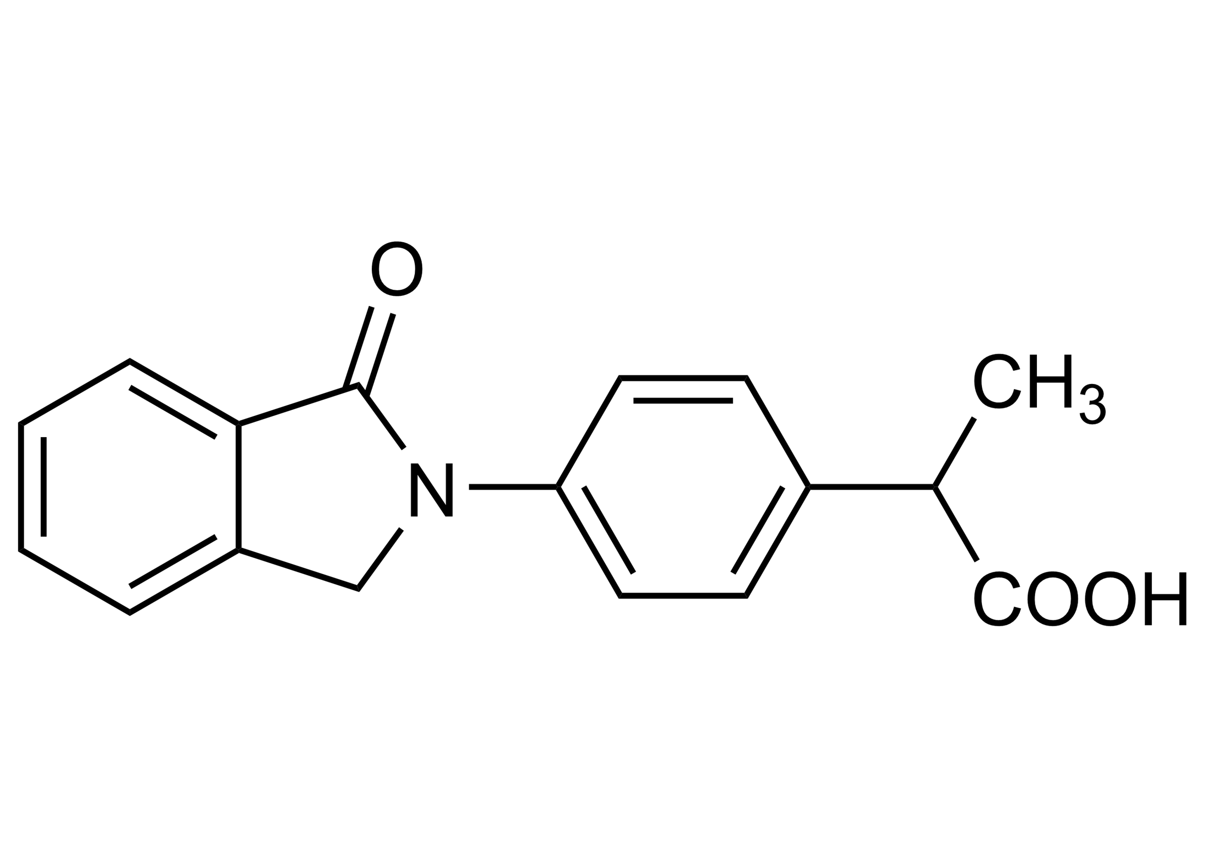Indoprofen molecular structure reference standard (CAS 31842-01-0) for LC-MS/MS and GC-MS