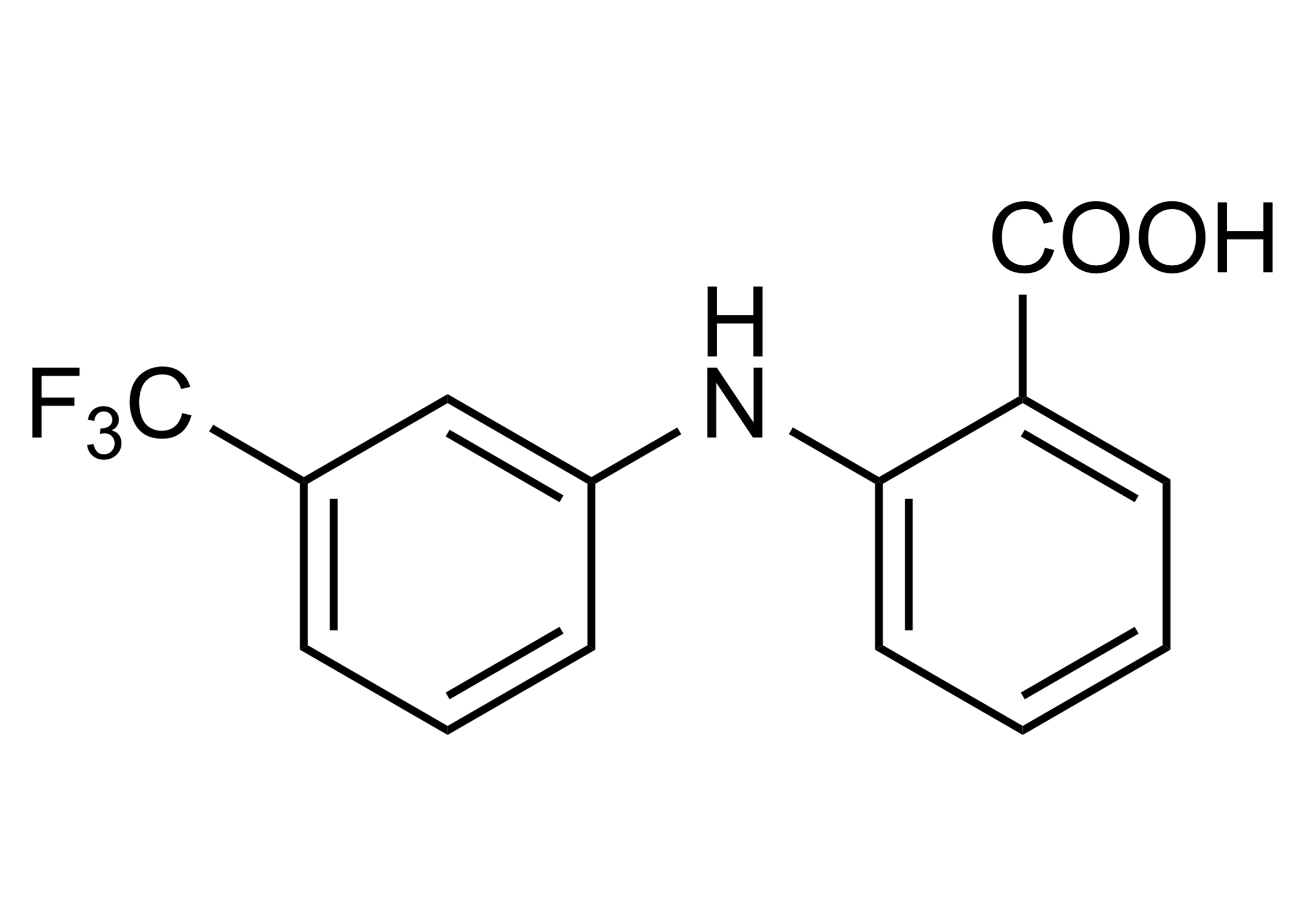 Flufenamic acid reference standard molecular structure for LC-MS/MS and GC-MS calibration (CAS 530-78-9)
