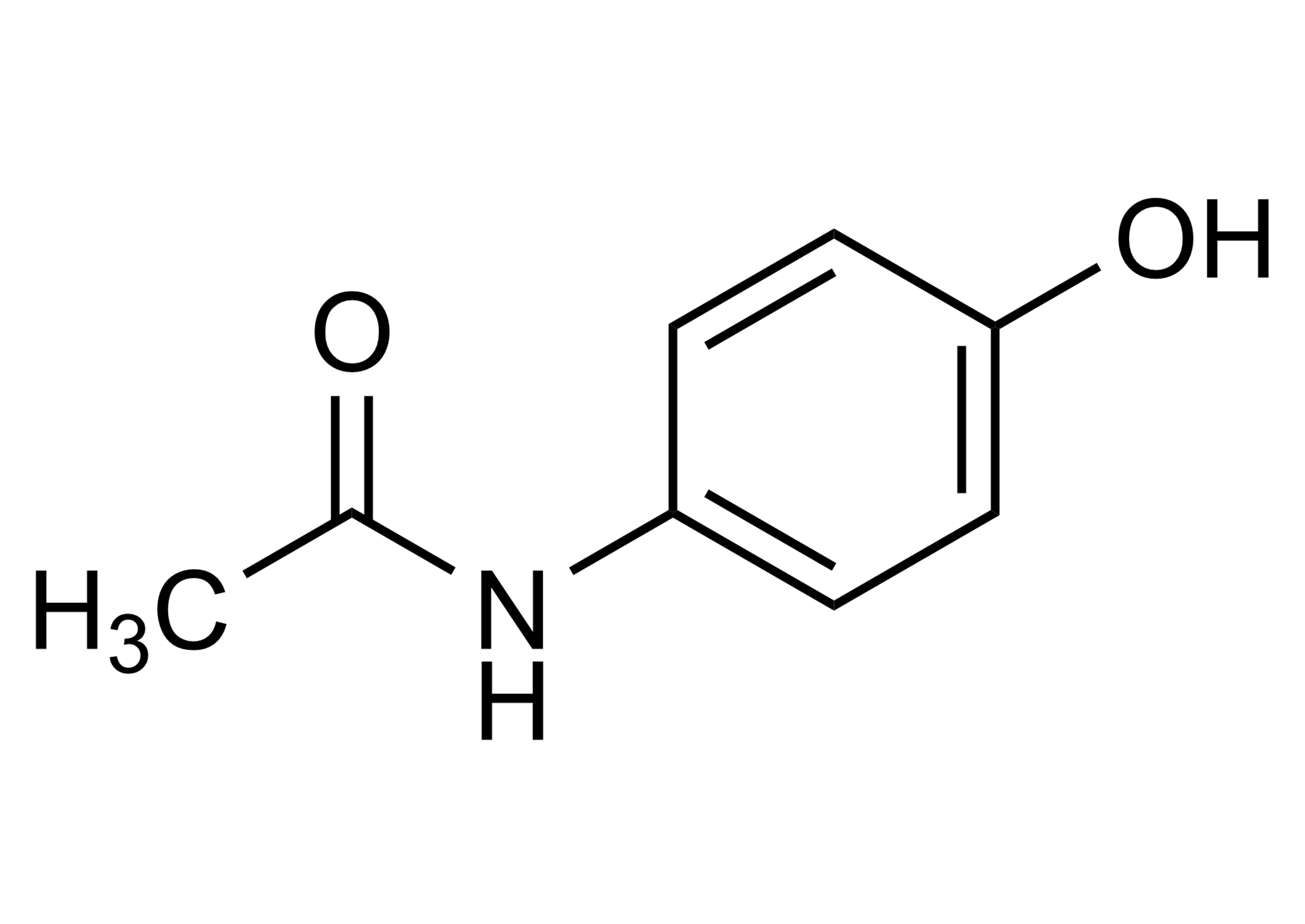 Acetaminophen Paracetamol reference standard molecular structure (CAS 103-90-2)