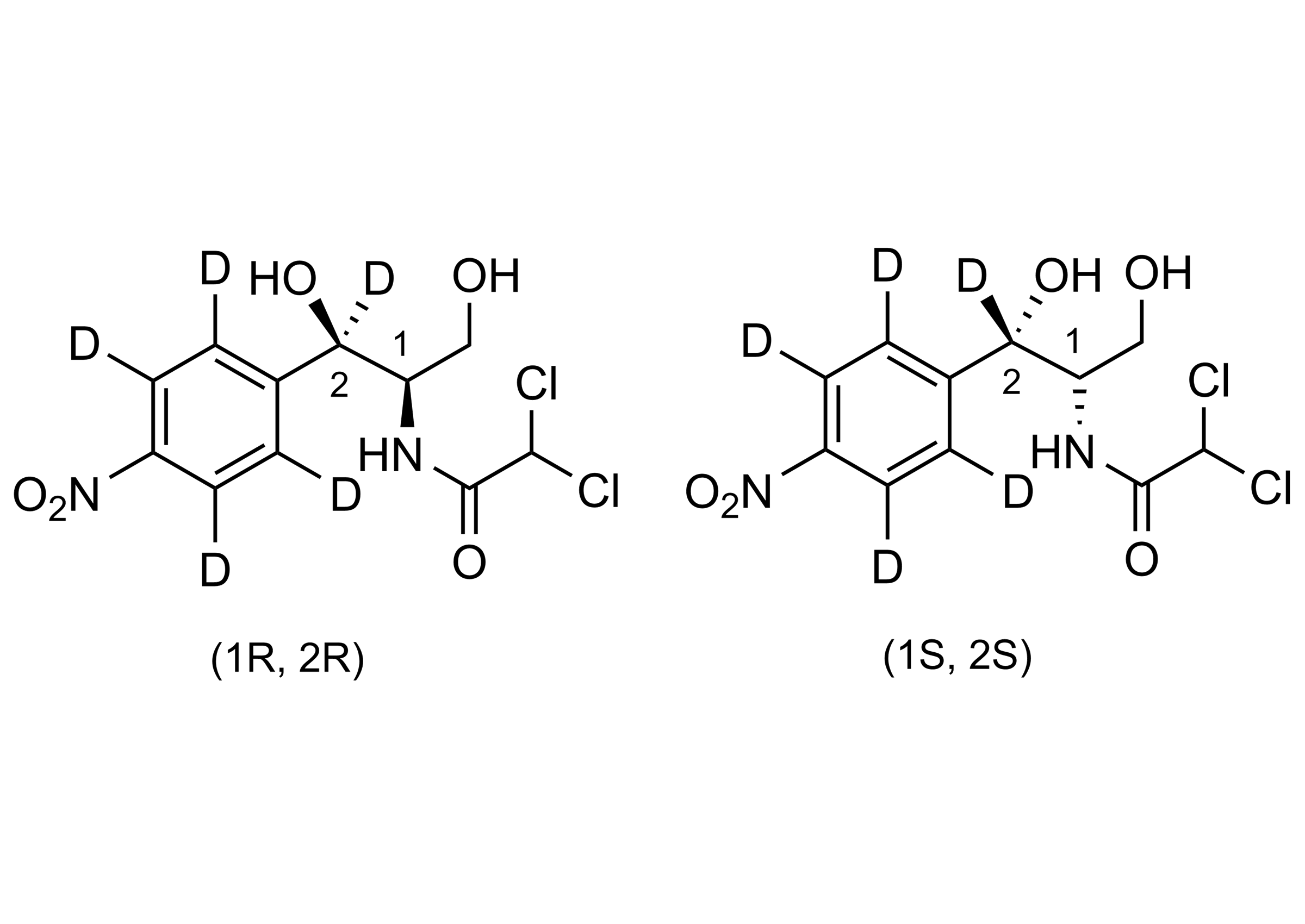 threo-Chloramphenicol-D5 chemical structure reference standard for LC-MS/MS and GC-MS