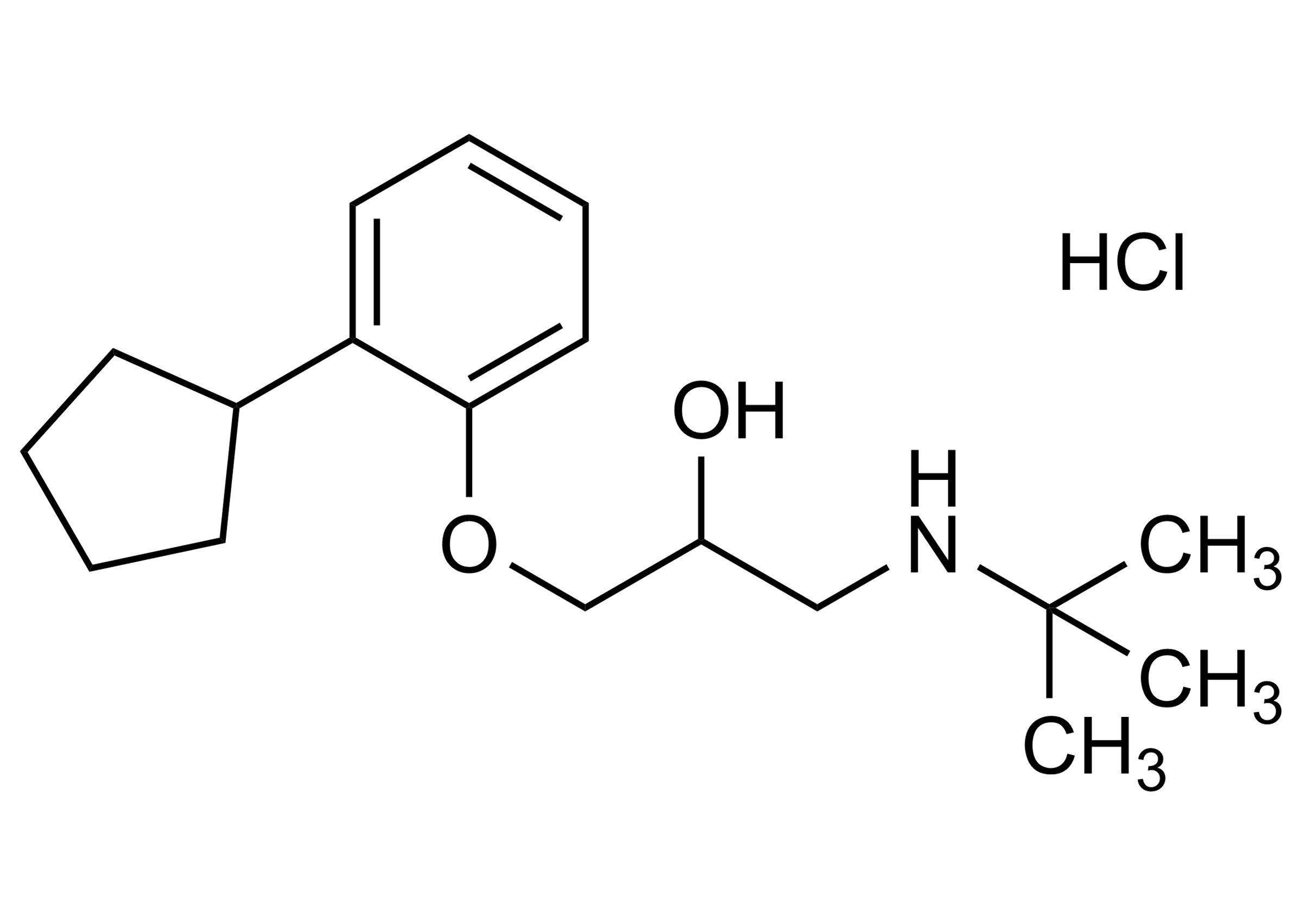 Penbutolol hydrochloride reference standard molecular structure