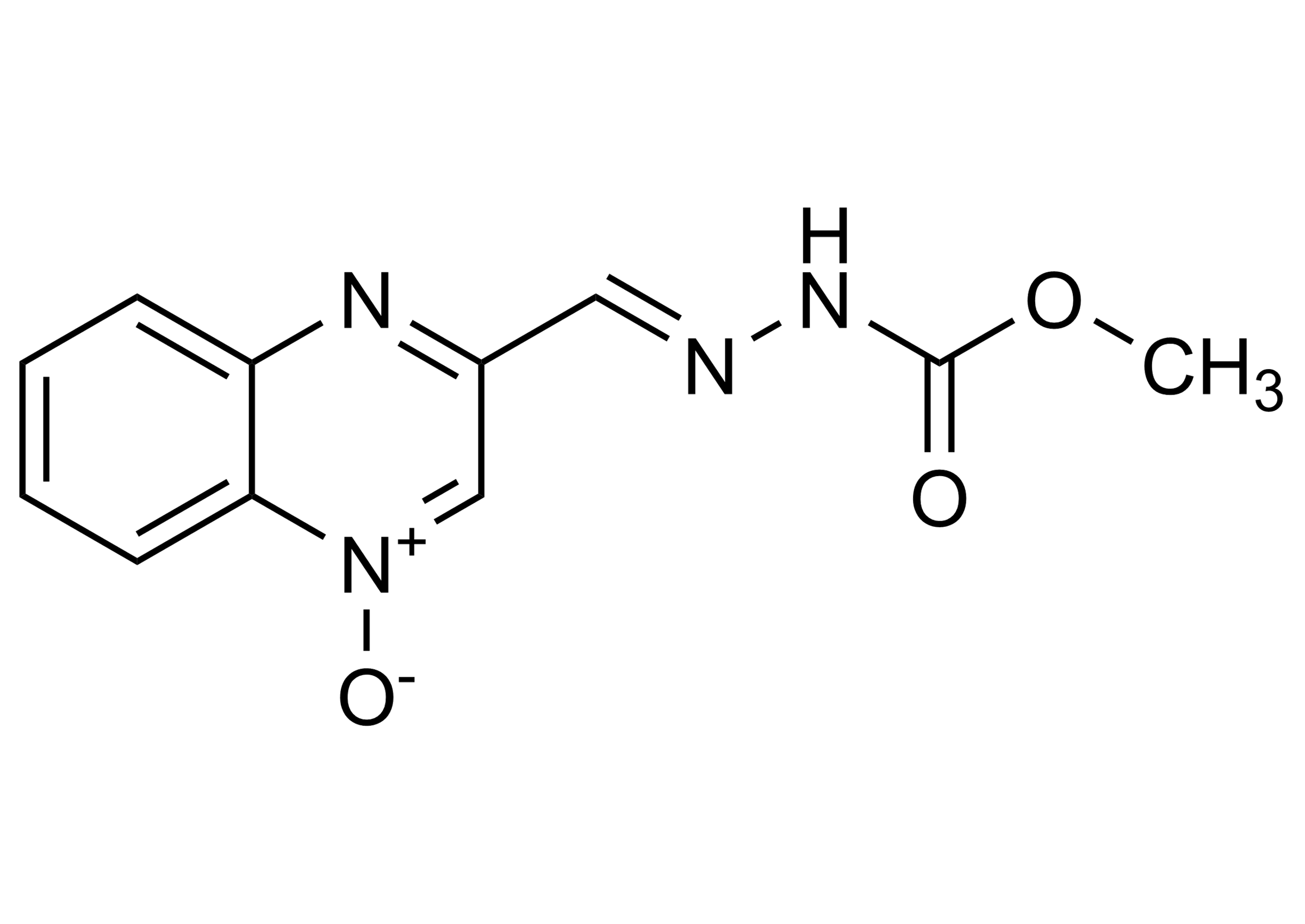 Molecular structure of 1-Desoxycarbadox reference standard for LC-MS/MS and GC-MS (CAS 118828-83-4)