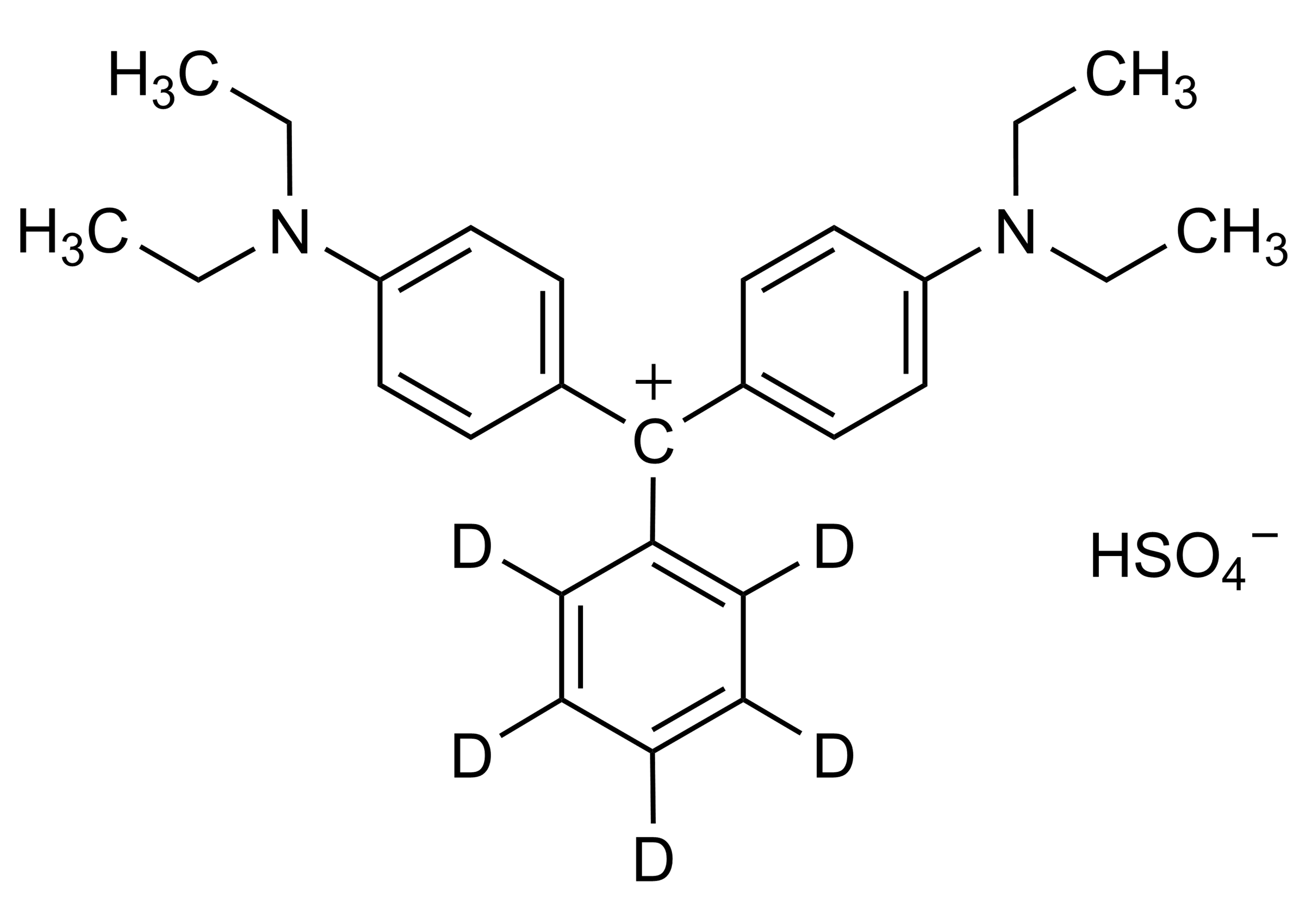 Brilliant green D5 hydrogen sulfate reference standard molecular structure by WITEGA Laboratorien Berlin-Adlershof GmbH