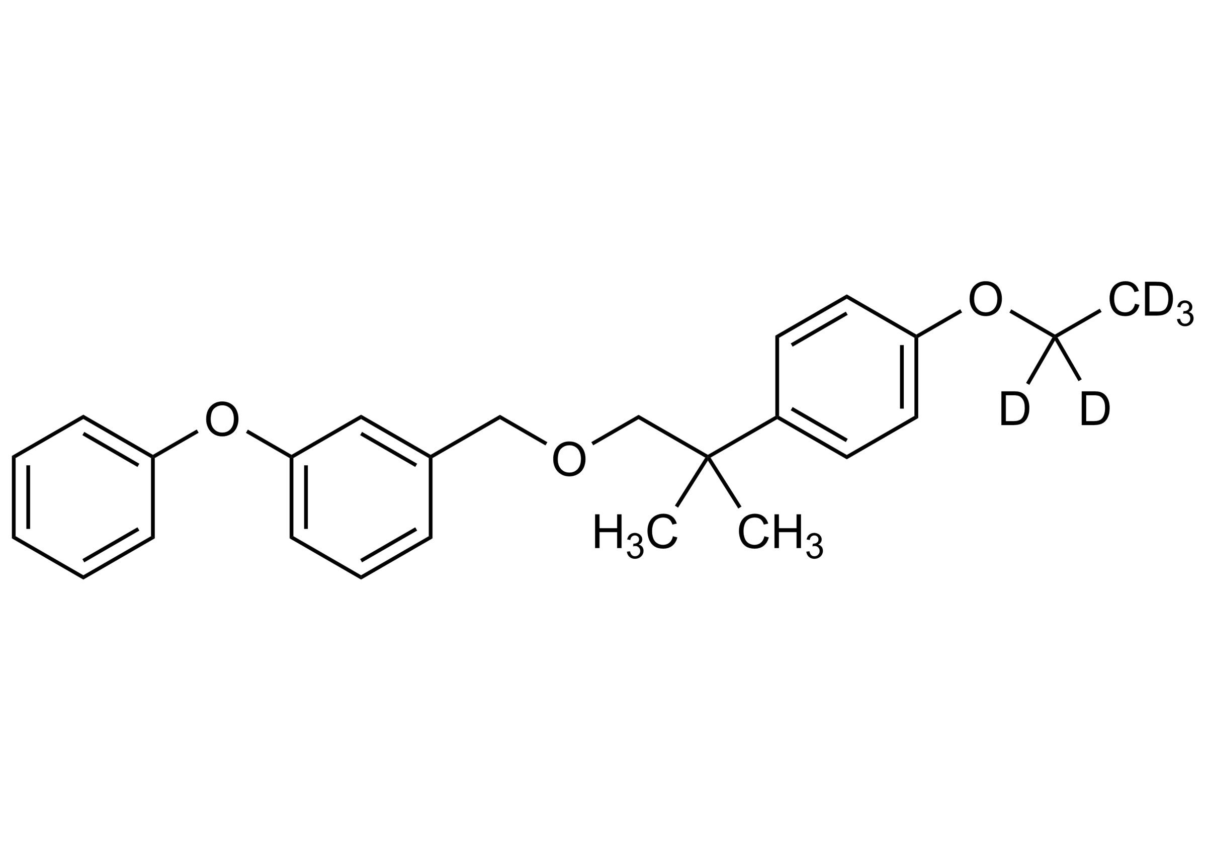 Etofenprox D5 Reference Standard Molecular Structure Etofenprox D5 reference standard molecular structure for LC-MS/MS and GC-MS