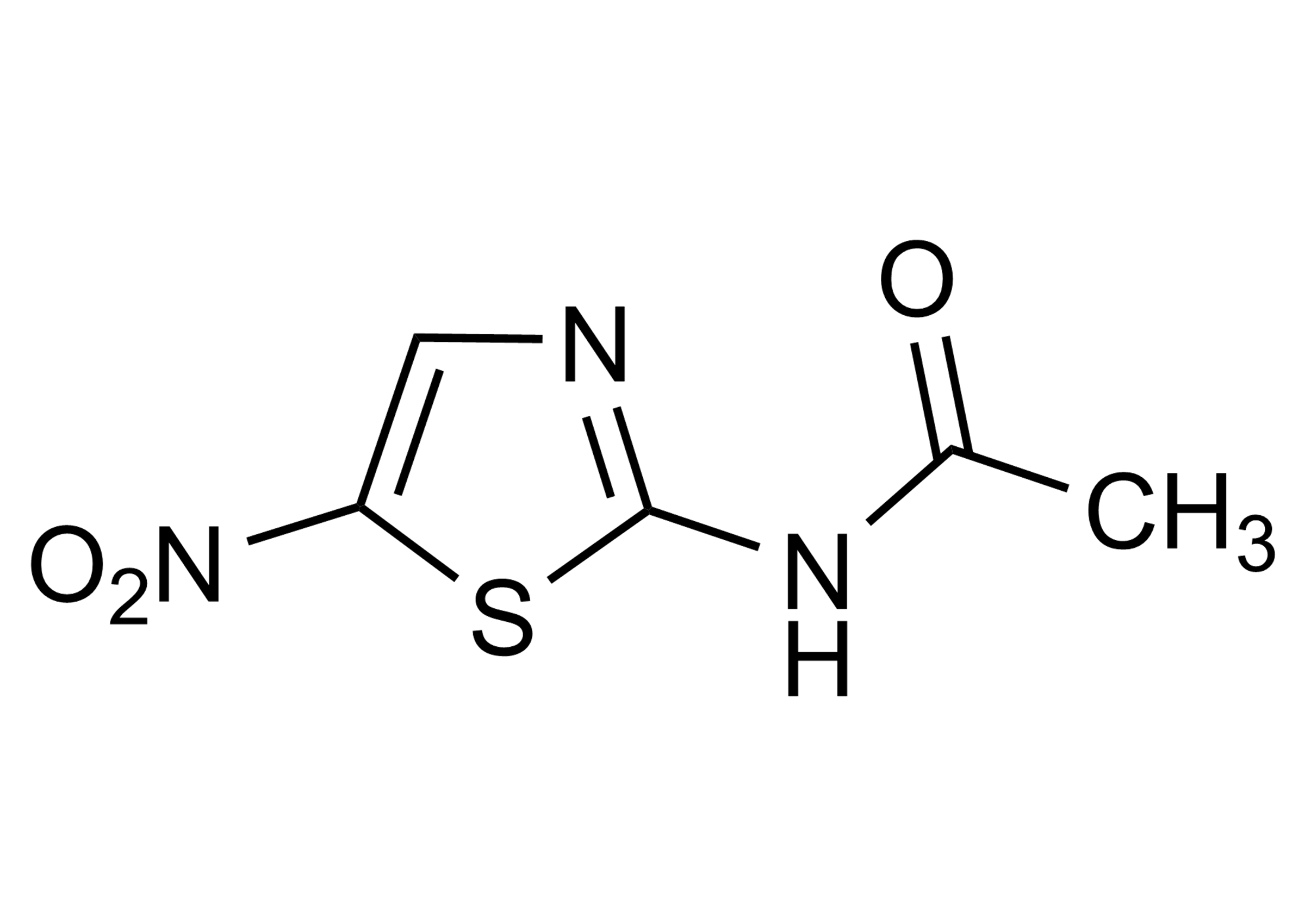 2-Acetamido-5-nitrothiazole reference standard molecular structure CAS 140-40-9