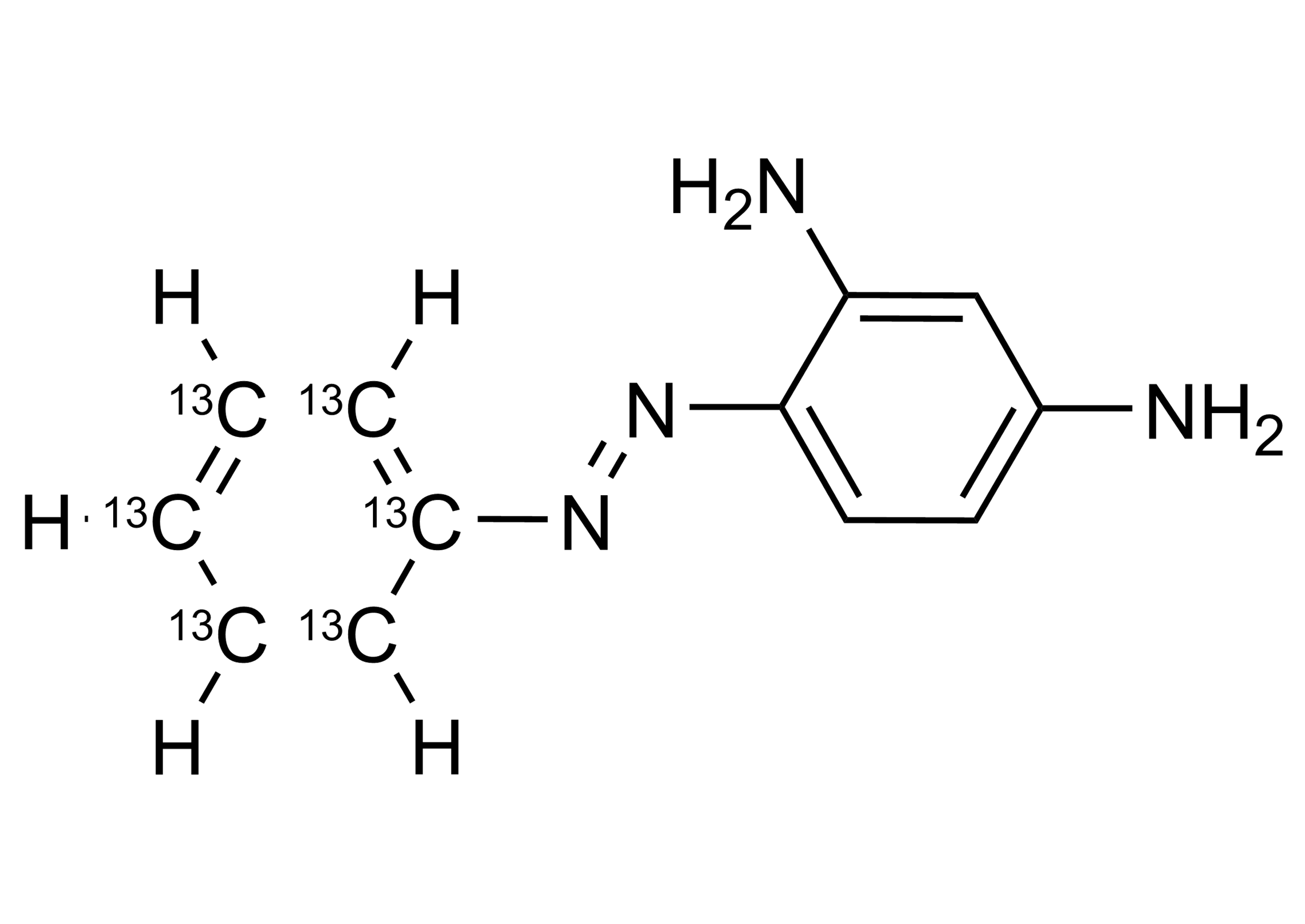 Molecular structure of Chrysoidine-13C6 reference standard for LC-MS/MS and GC-MS