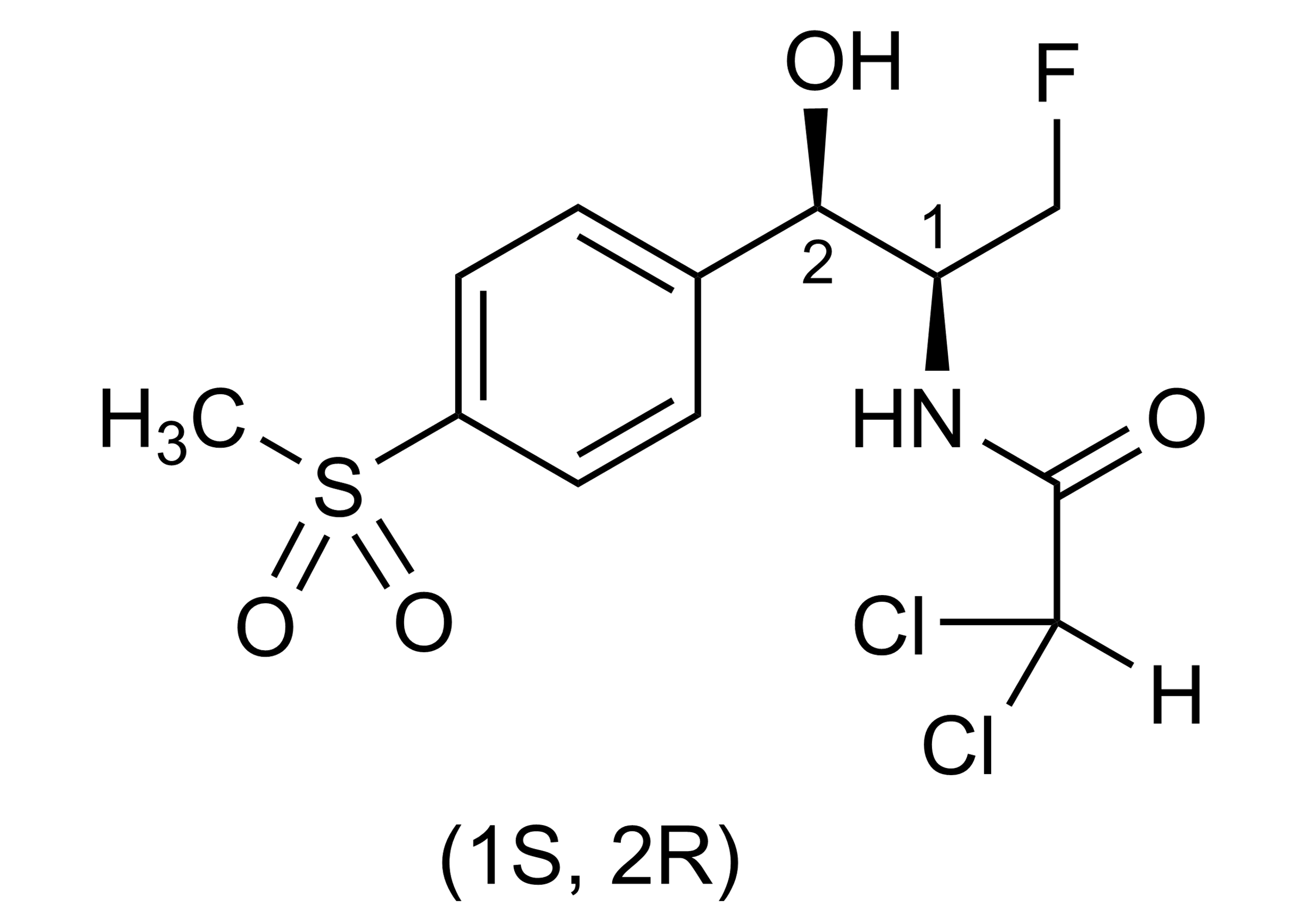 Florfenicol reference standard molecular structure for LC-MS/MS and GC-MS quantification