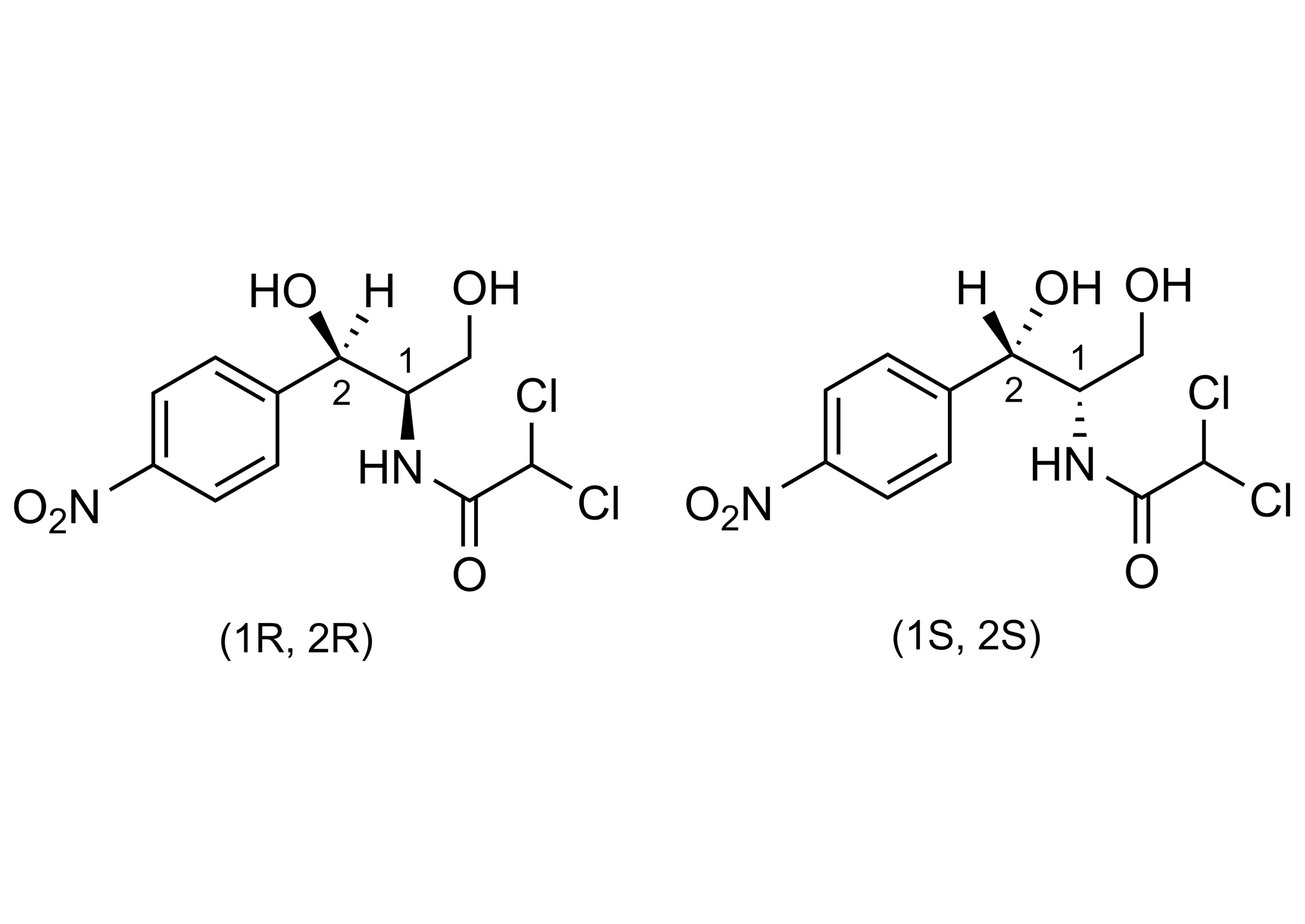 threo-Chloramphenicol reference standard molecular structure (CAS 56-75-7)