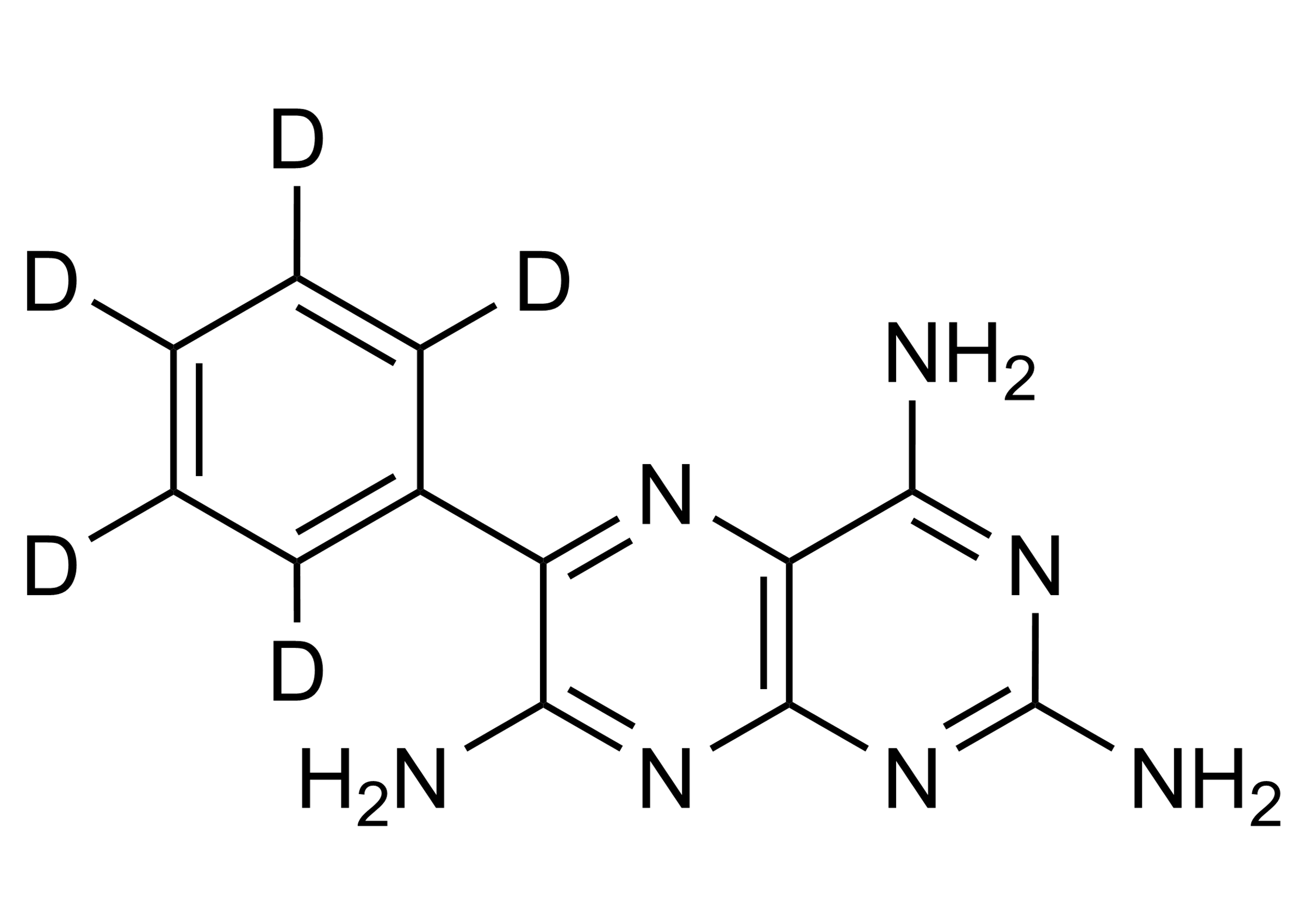 Triamterene D5 reference standard molecular structure (CAS 1189922-23-3) - WITEGA Laboratorien Berlin-Adlershof GmbH