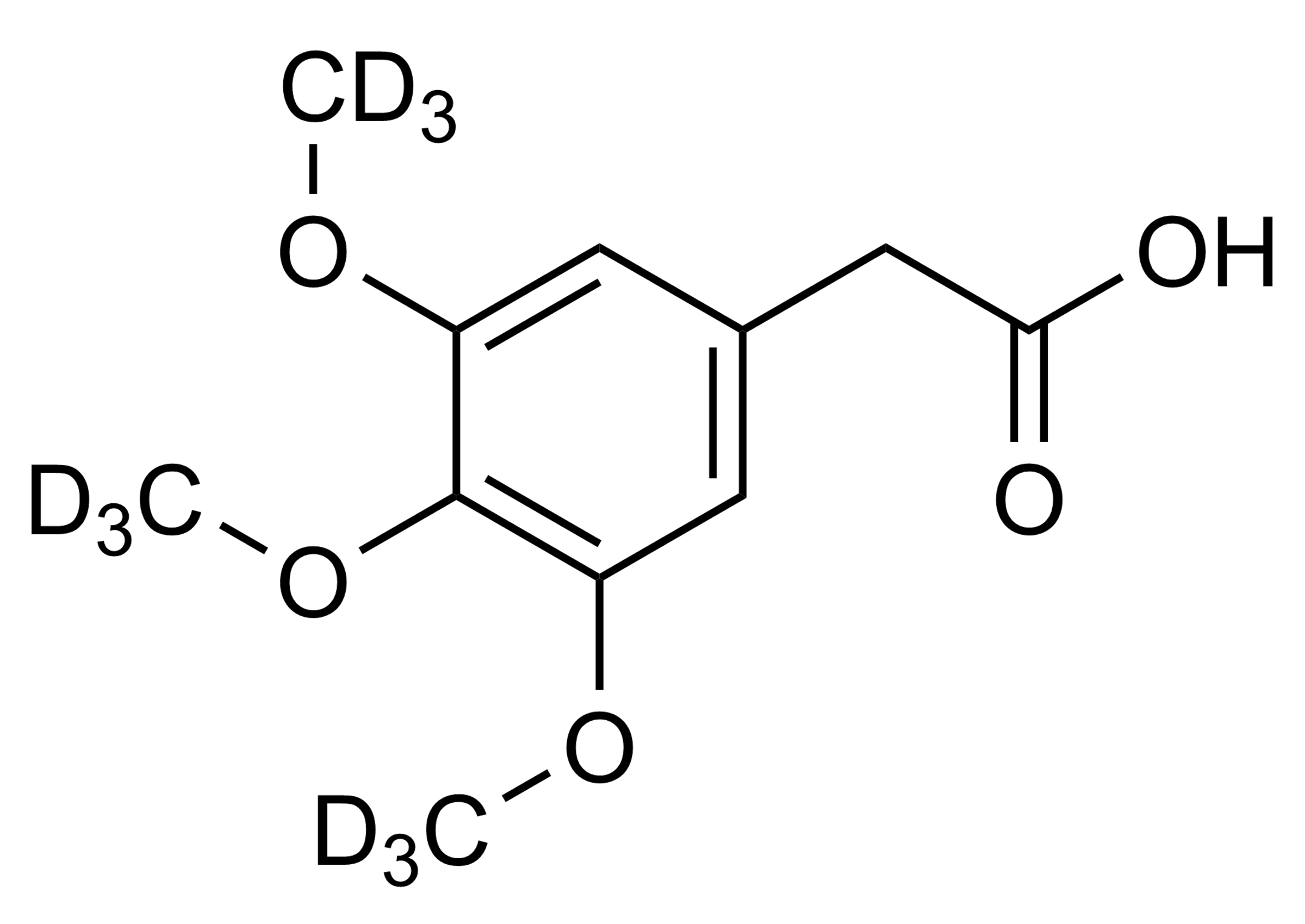 3,4,5-Trimethoxyphenylacetic acid-D9 molecular structure reference standard for LC-MS/MS and GC-MS