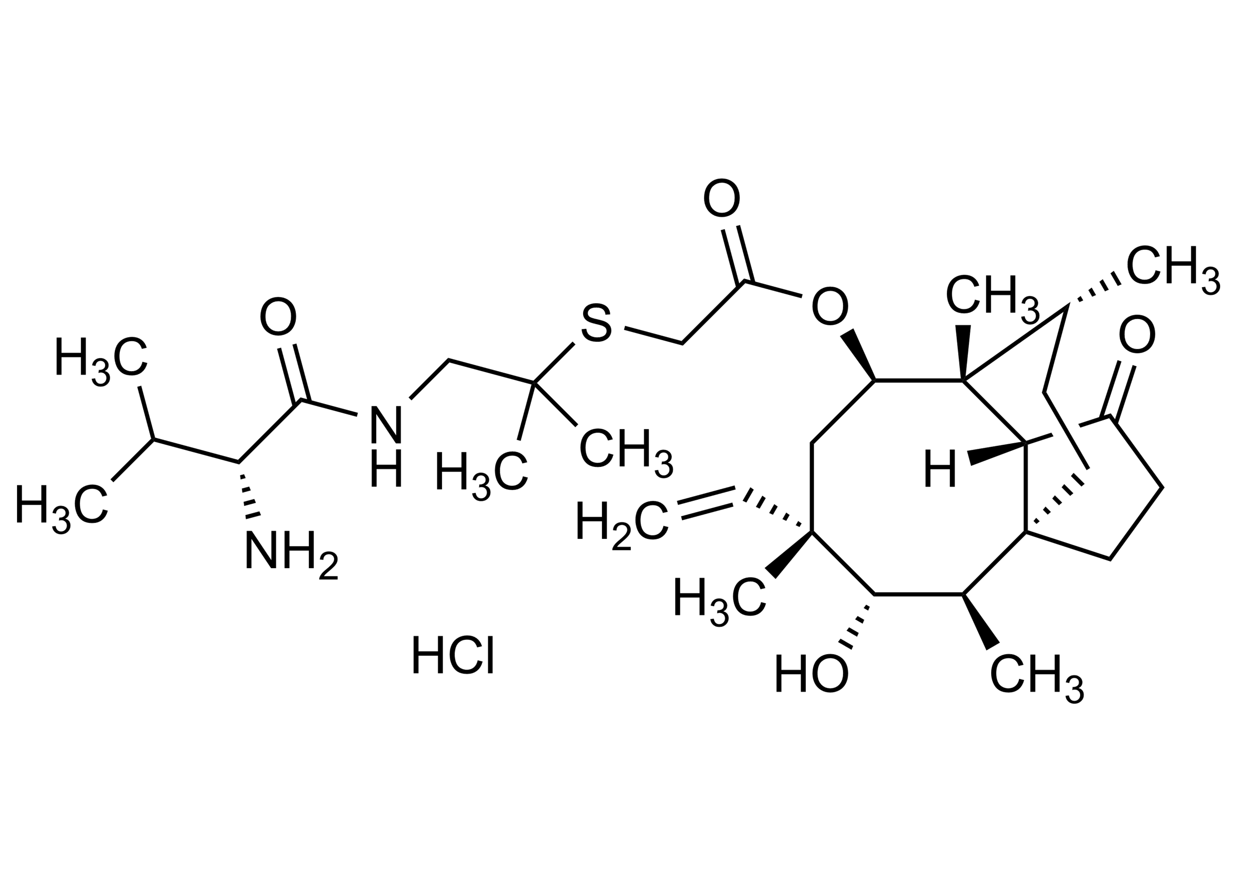 Valnemulin HCl reference standard molecular structure for LC-MS/MS and GC-MS analysis