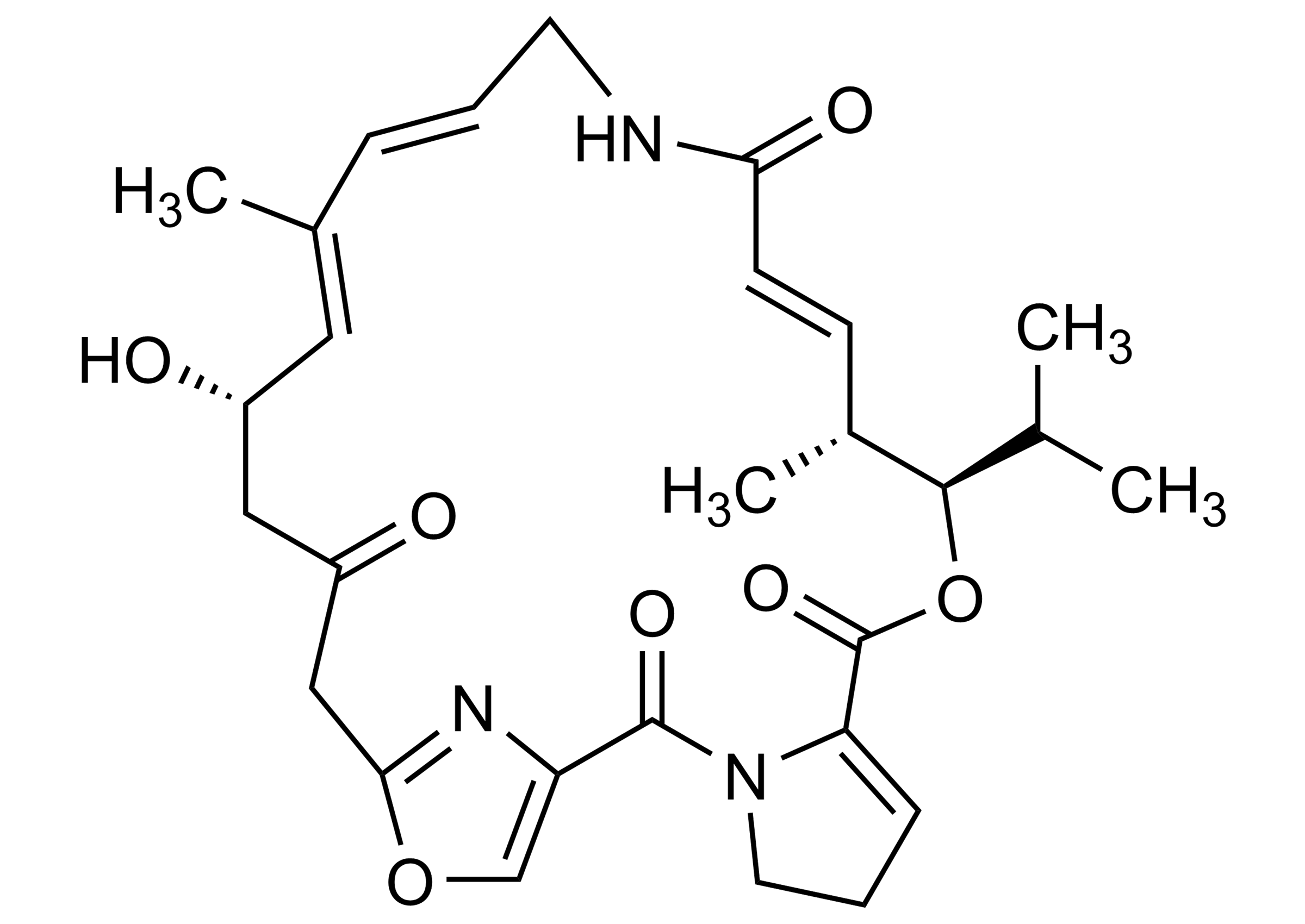 Virginamycin M1 molecular structure reference standard (CAS 21411-53-0)