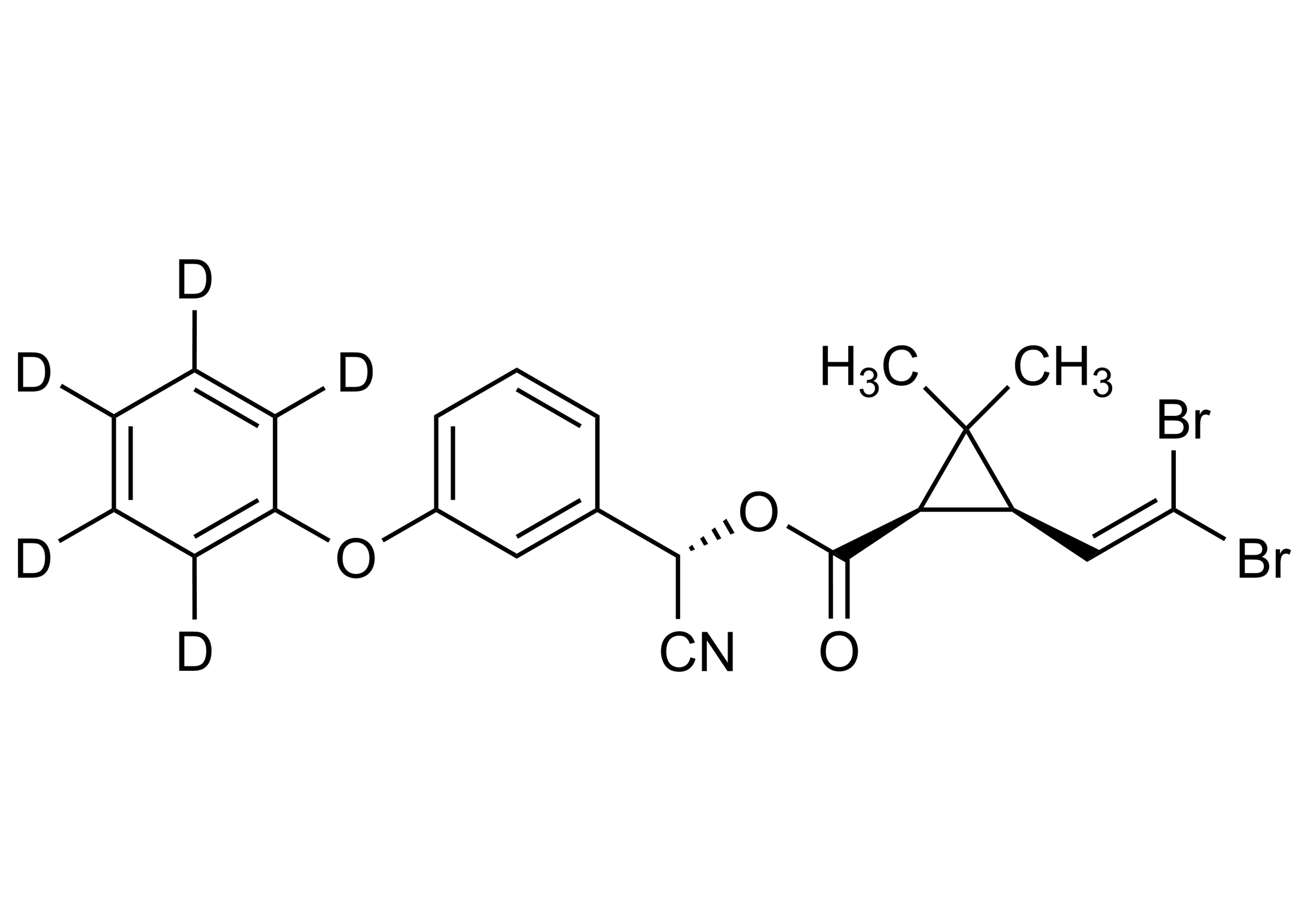 Deltamethrin-(phenoxy D5) molecular structure reference standard, CAS 2140301-99-9