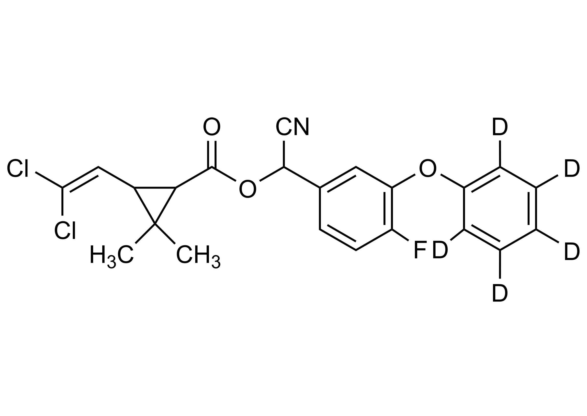 Cyfluthrin-D5 phenoxy D5 stereoisomer mix molecular structure reference standard