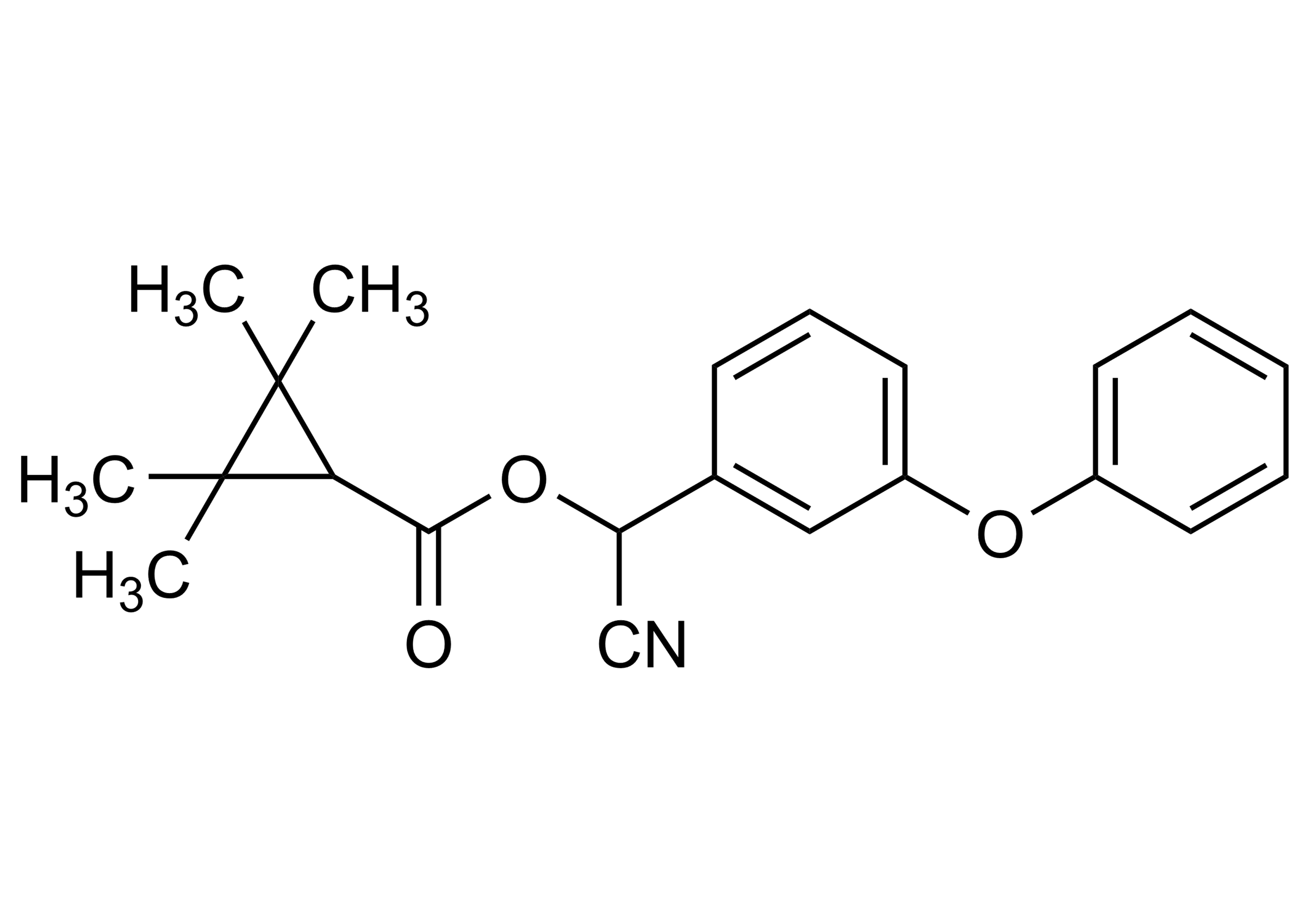 Fenpropathrin reference standard molecular structure (CAS 39515-41-8)