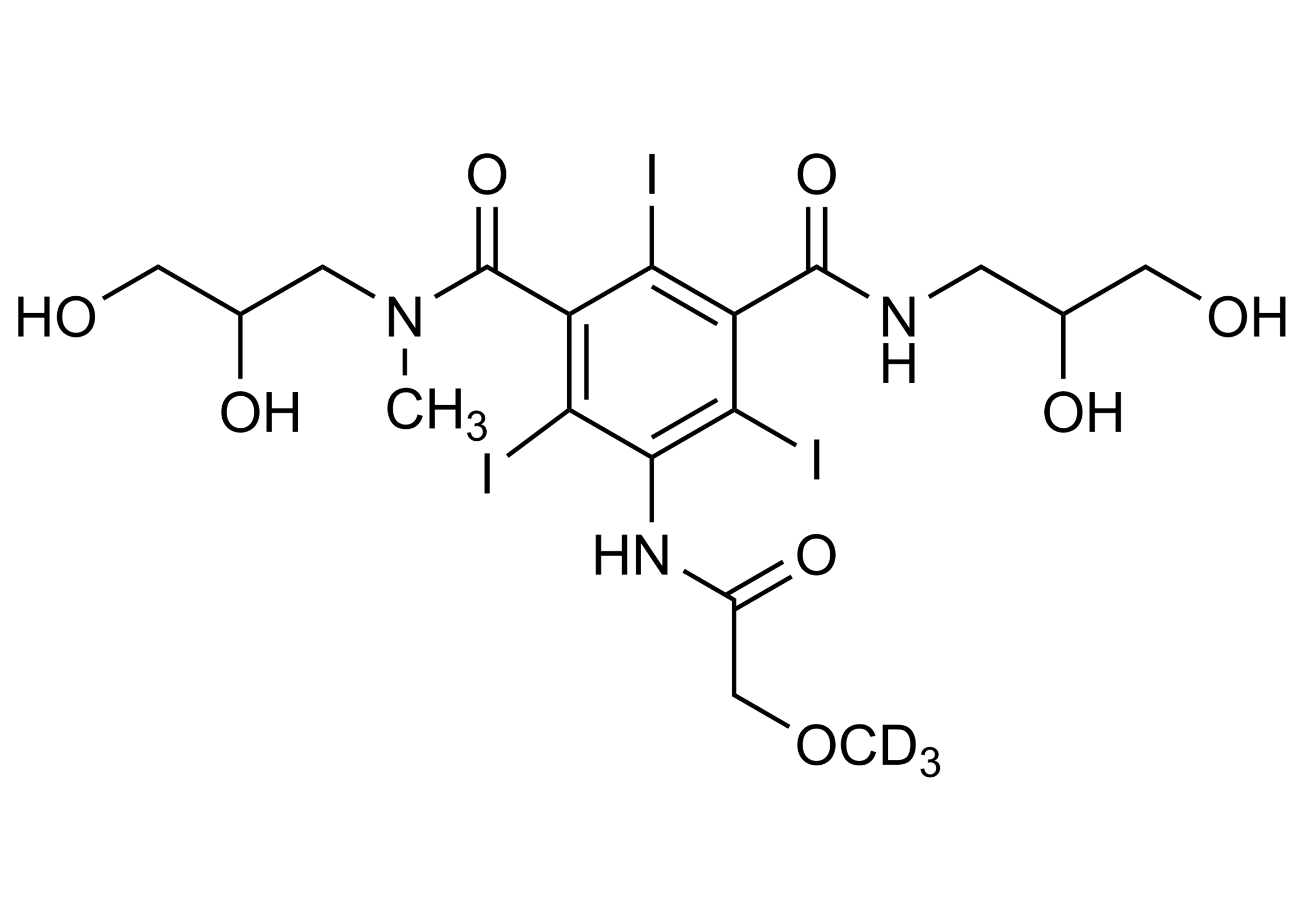 Iopromide D3 reference standard molecular structure for LC-MS/MS and GC-MS quantification