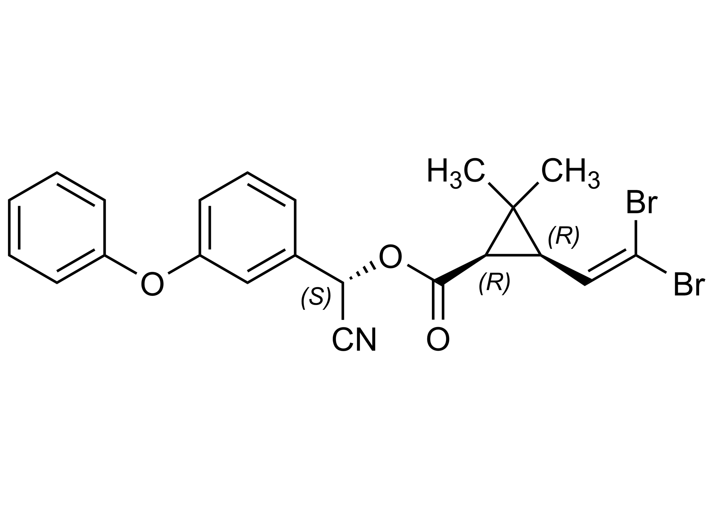 Deltamethrin reference standard molecular structure for LC-MS/MS and GC-MS analysis