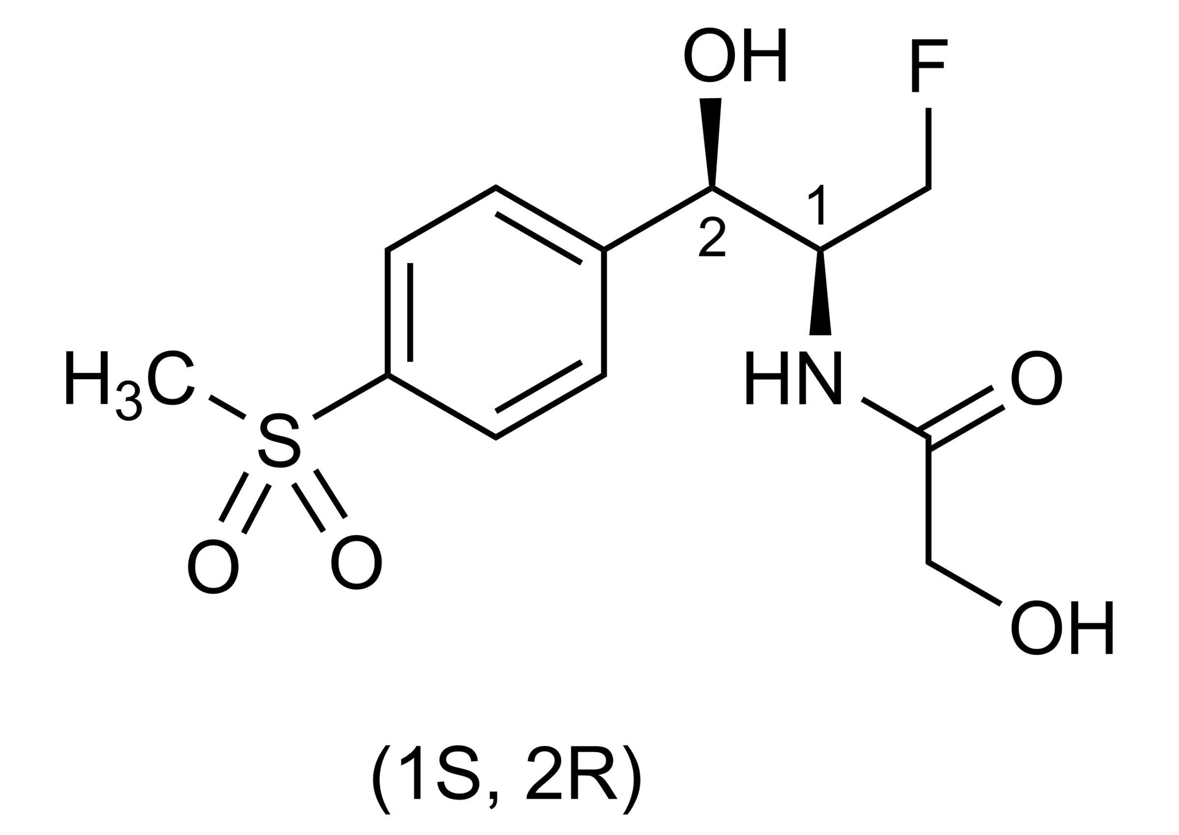 Florfenicol alcohol reference standard structure (CAS 138872-89-6) Molecular structure of Florfenicol alcohol reference standard (CAS 138872-89-6) for LC-MS/MS and GC-MS calibration