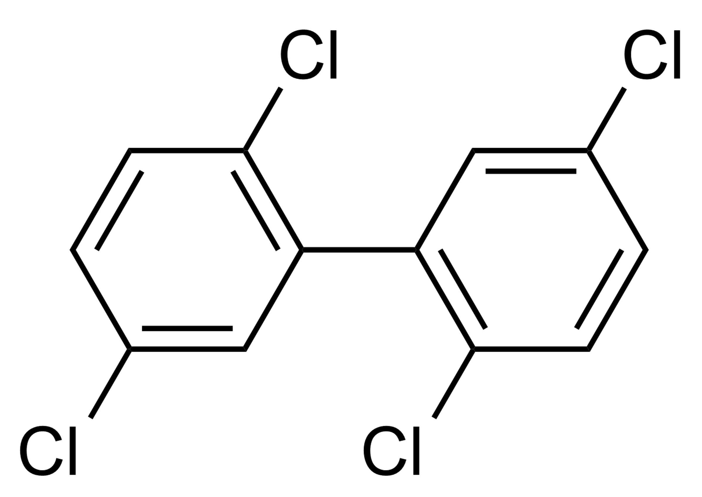 PCB 52 Reference Standard Structure - CAS 35693-99-3 PCB 52 reference standard molecular structure (CAS 35693-99-3)