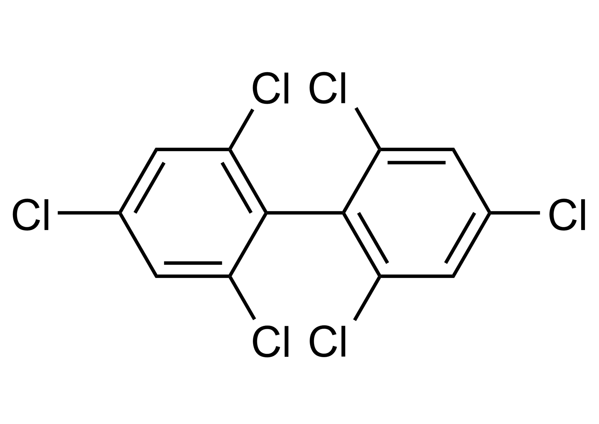 PCB 155 Reference Standard Molecular Structure (CAS 33979-03-2) PCB 155 molecular structure reference standard for GC-MS and LC-MS/MS quantification