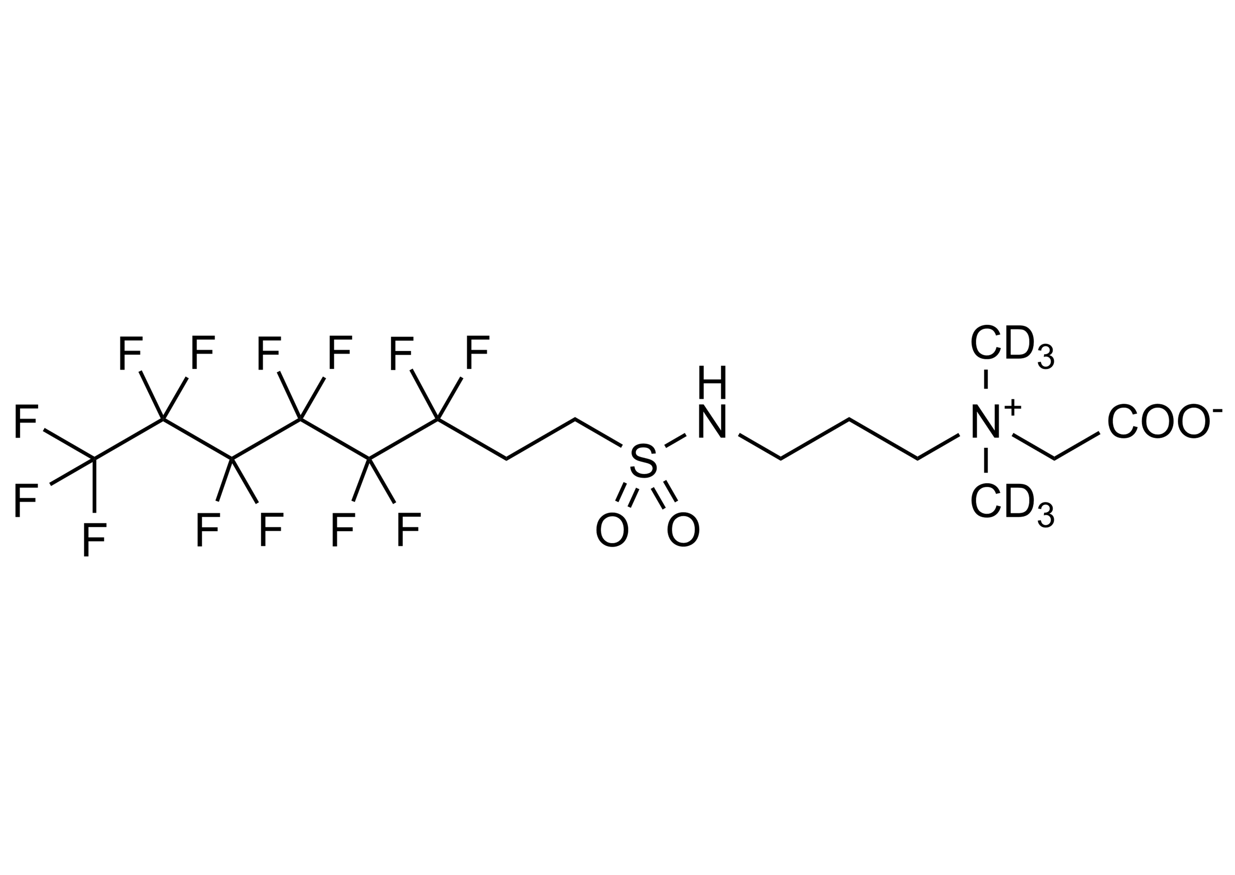 Molecular structure of Capstone B D6 reference standard for LC-MS/MS and GC-MS