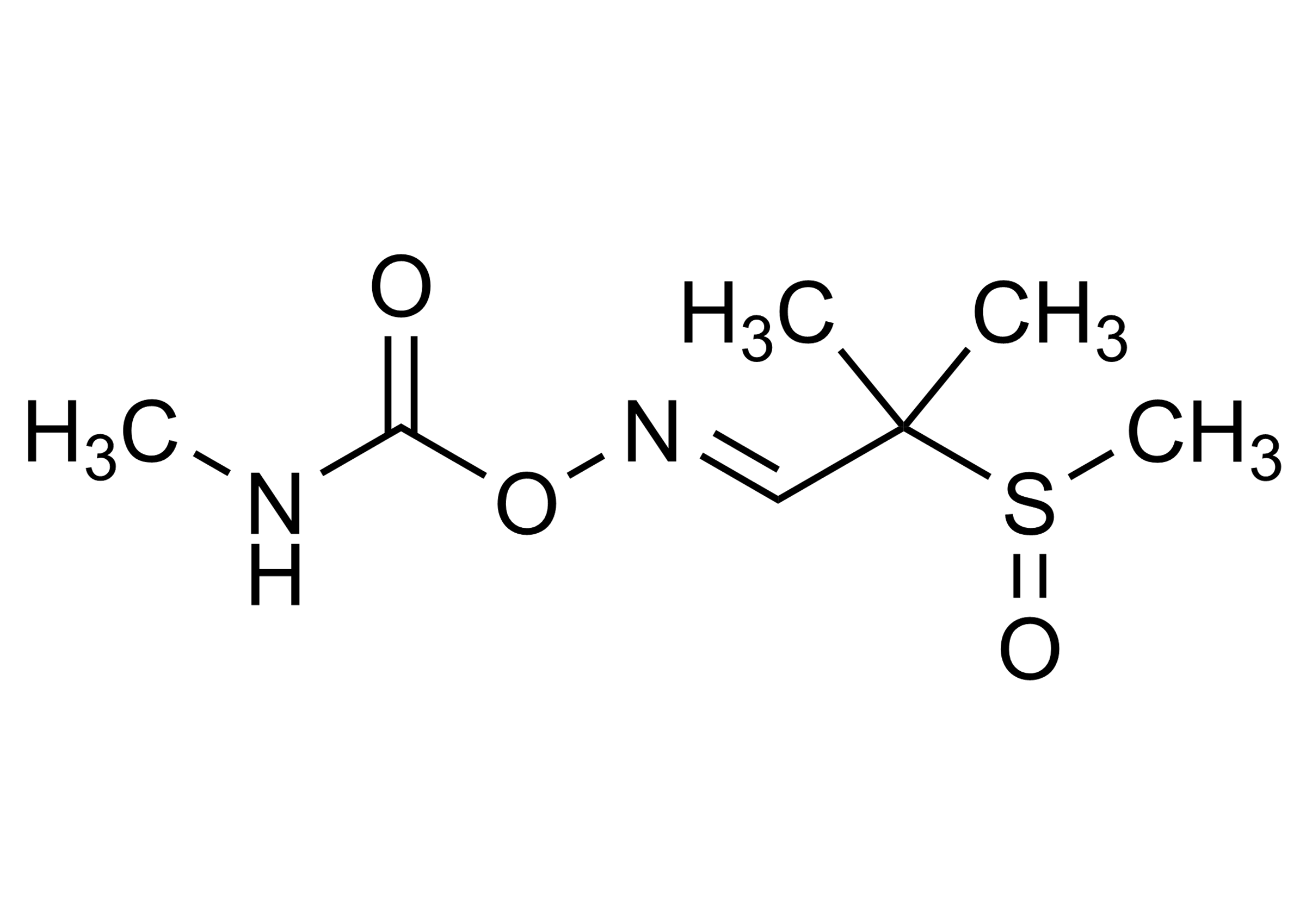 Aldicarb sulfoxide reference standard molecular structure (CAS 1646-87-3)