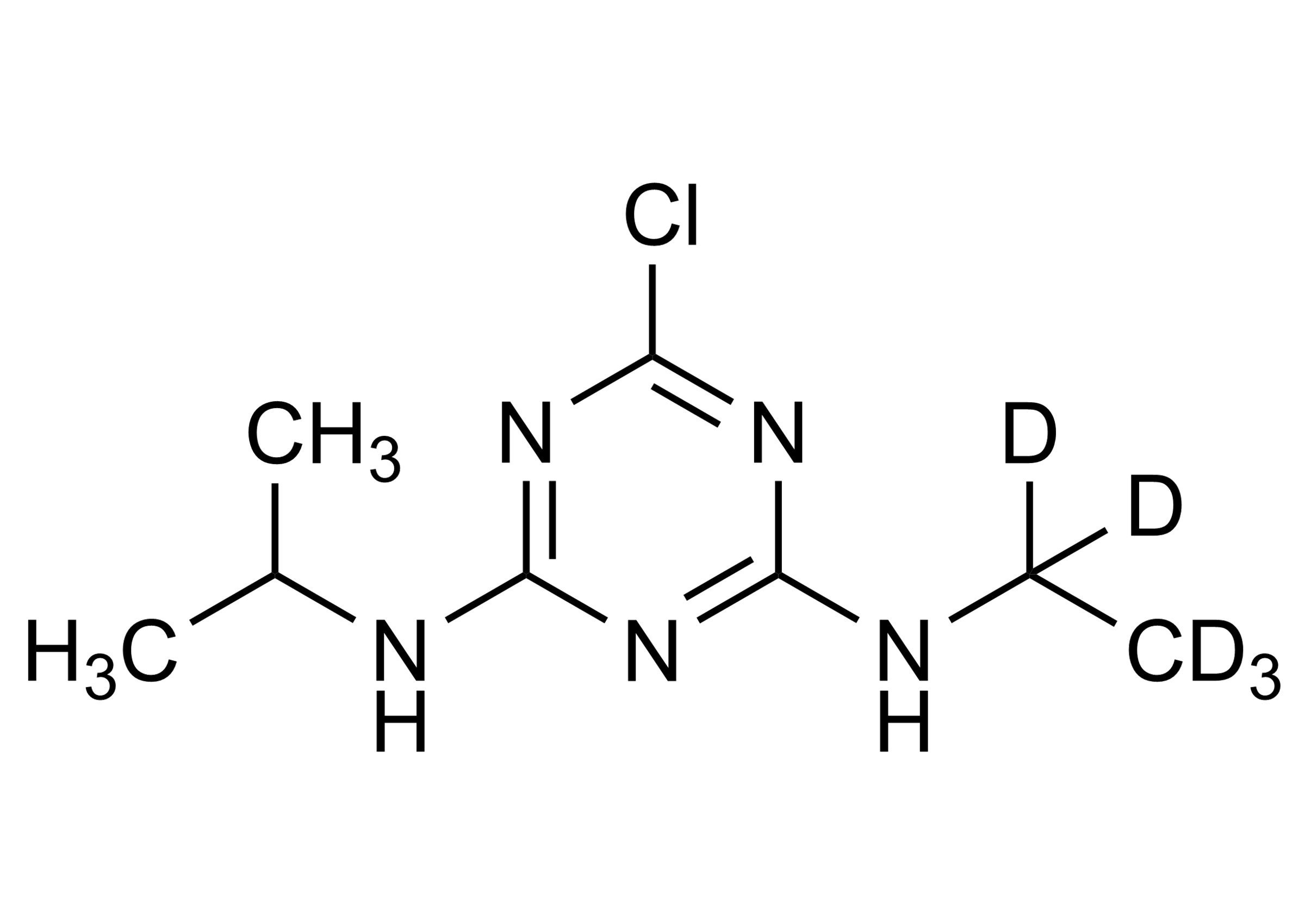 Atrazine D5 (CAS 163165-75-1) reference standard molecular structure for LC-MS/MS and GC-MS