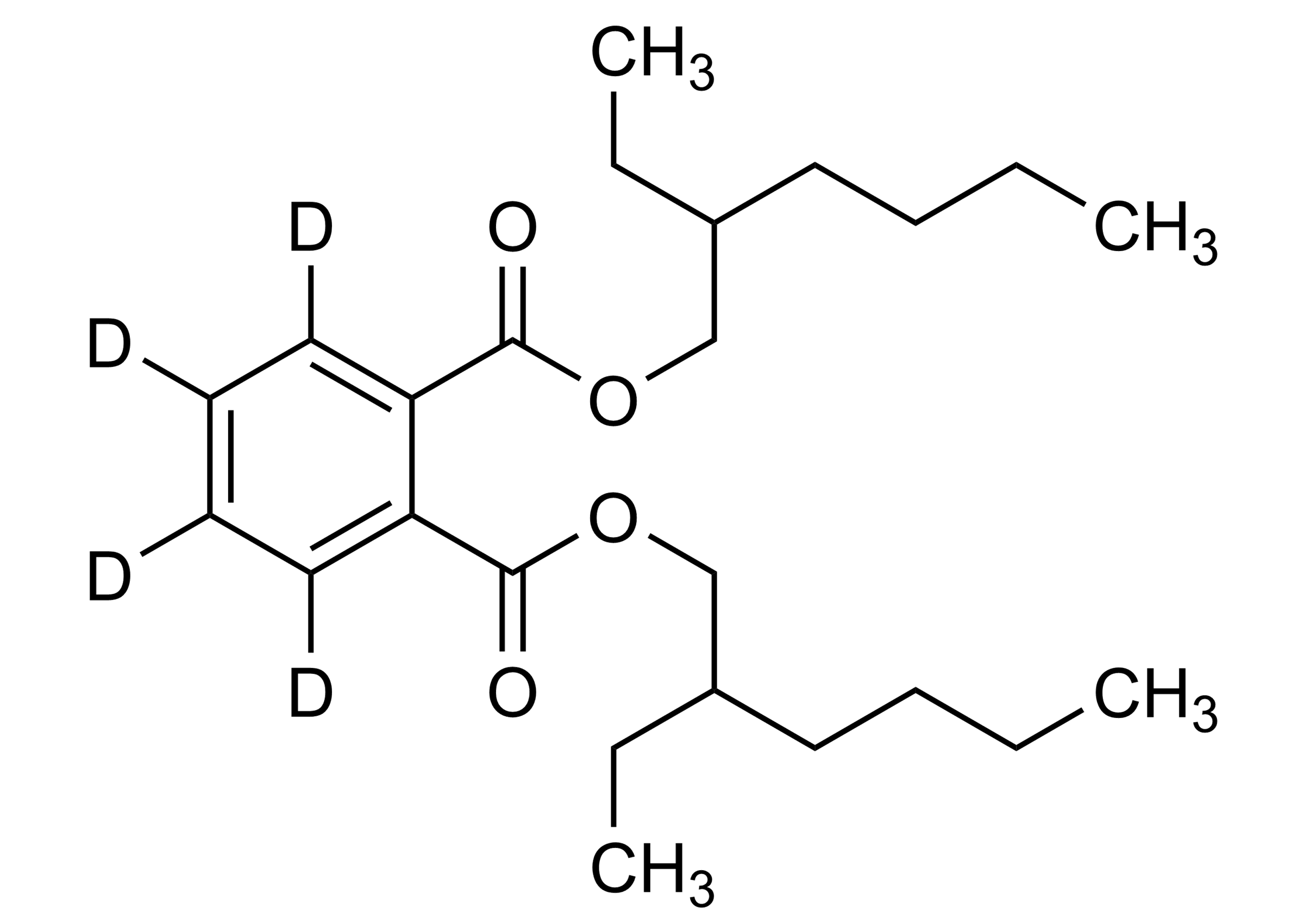 Di-(2-ethylhexyl) phthalate-D4 molecular structure reference standard for LC-MS/MS and GC-MS
